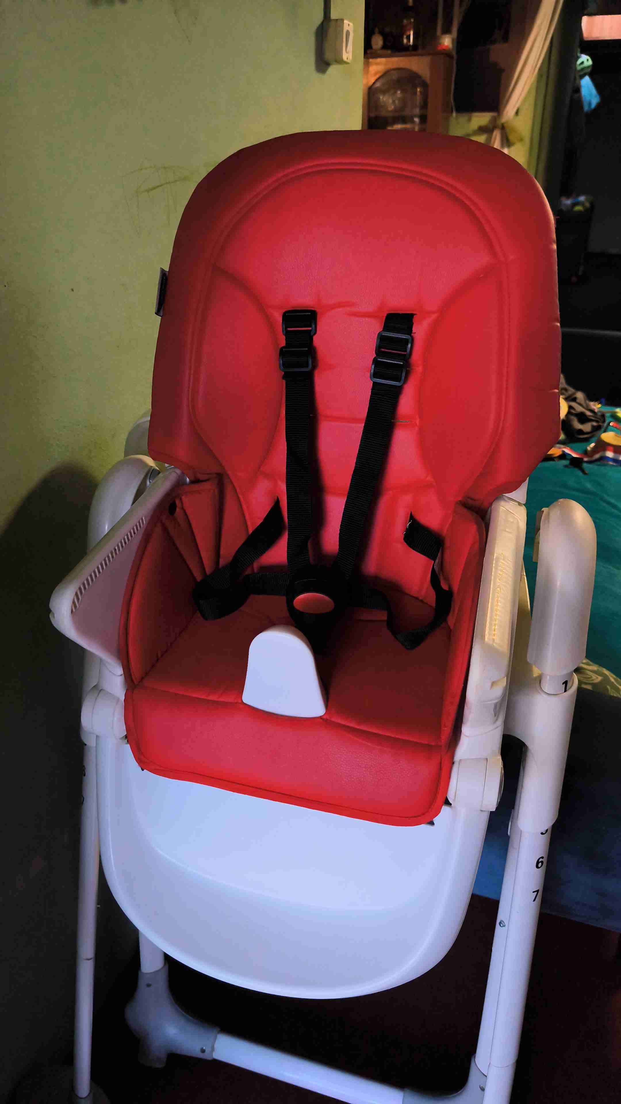 Silla alta para bebé roja - miniatura 1