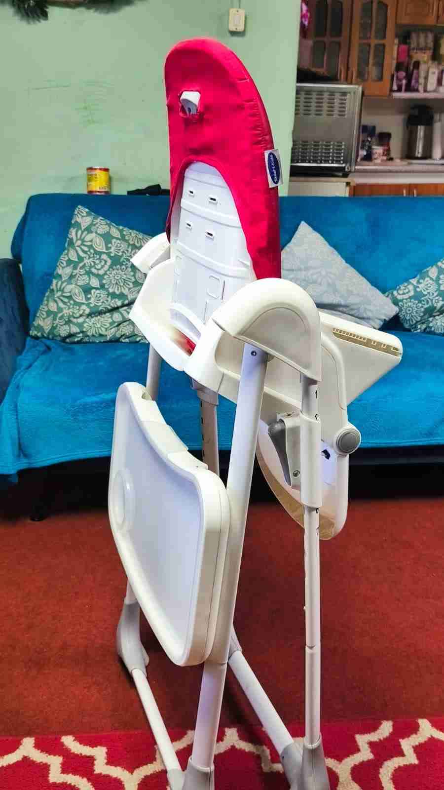 Silla alta para bebé roja - miniatura 3