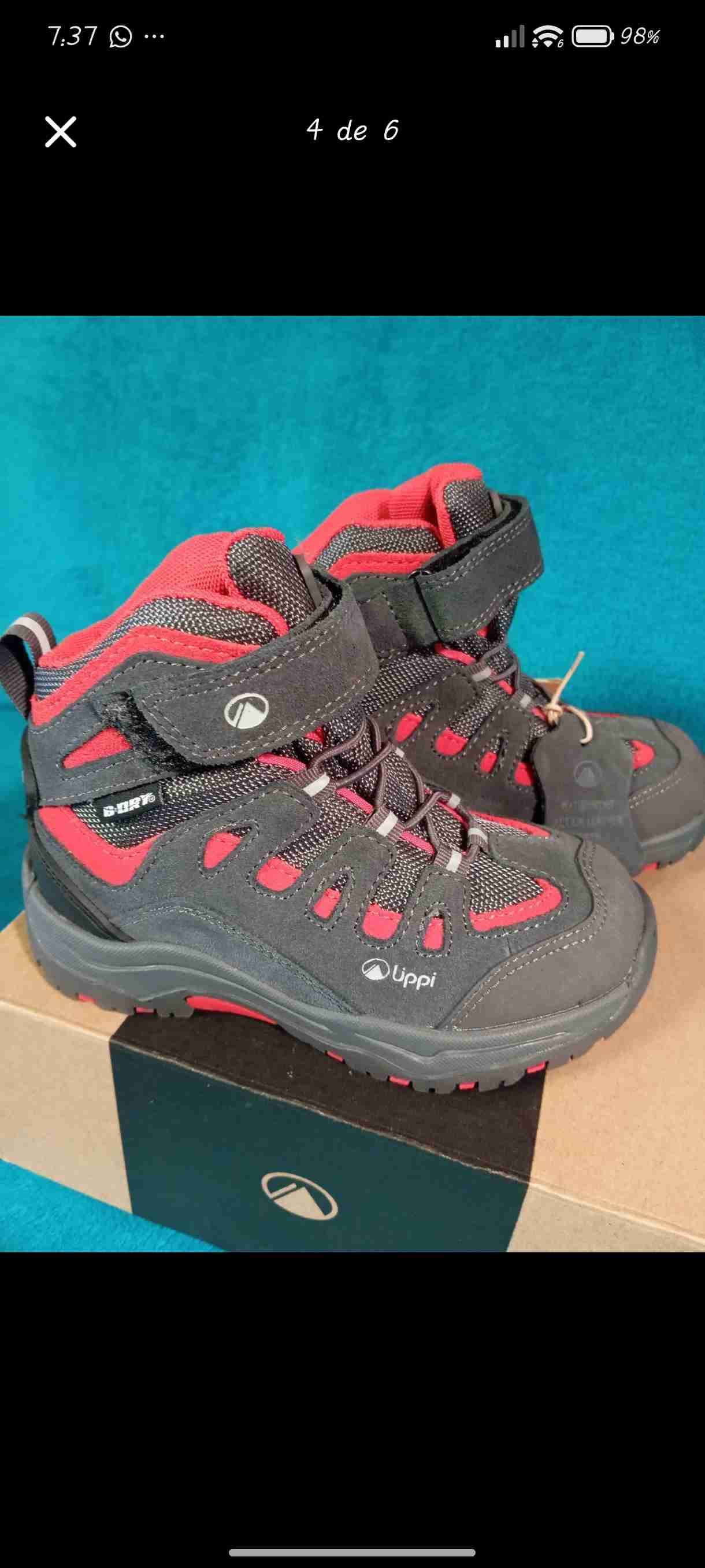 Botas de niño gris y rojo - miniatura 2