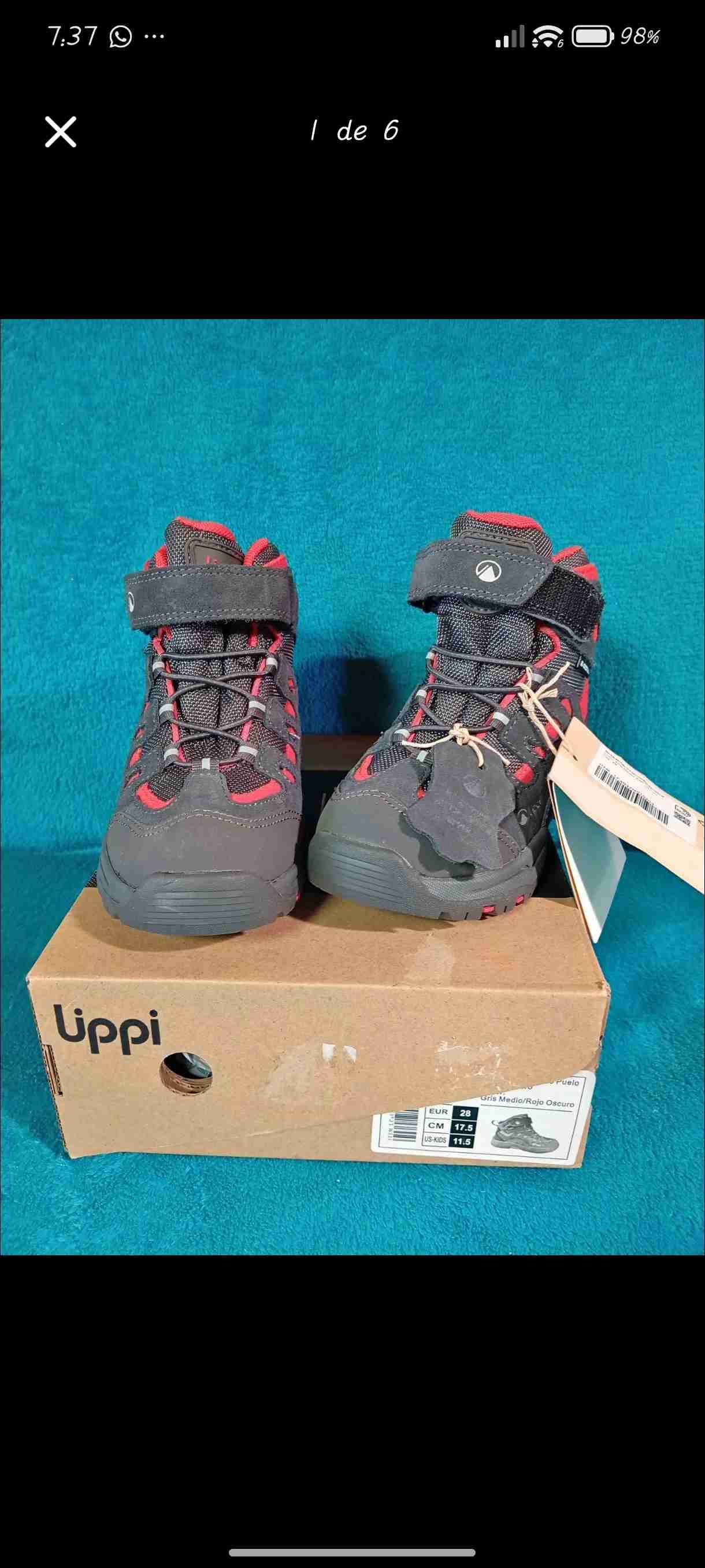 Botas de niño gris y rojo - miniatura 4