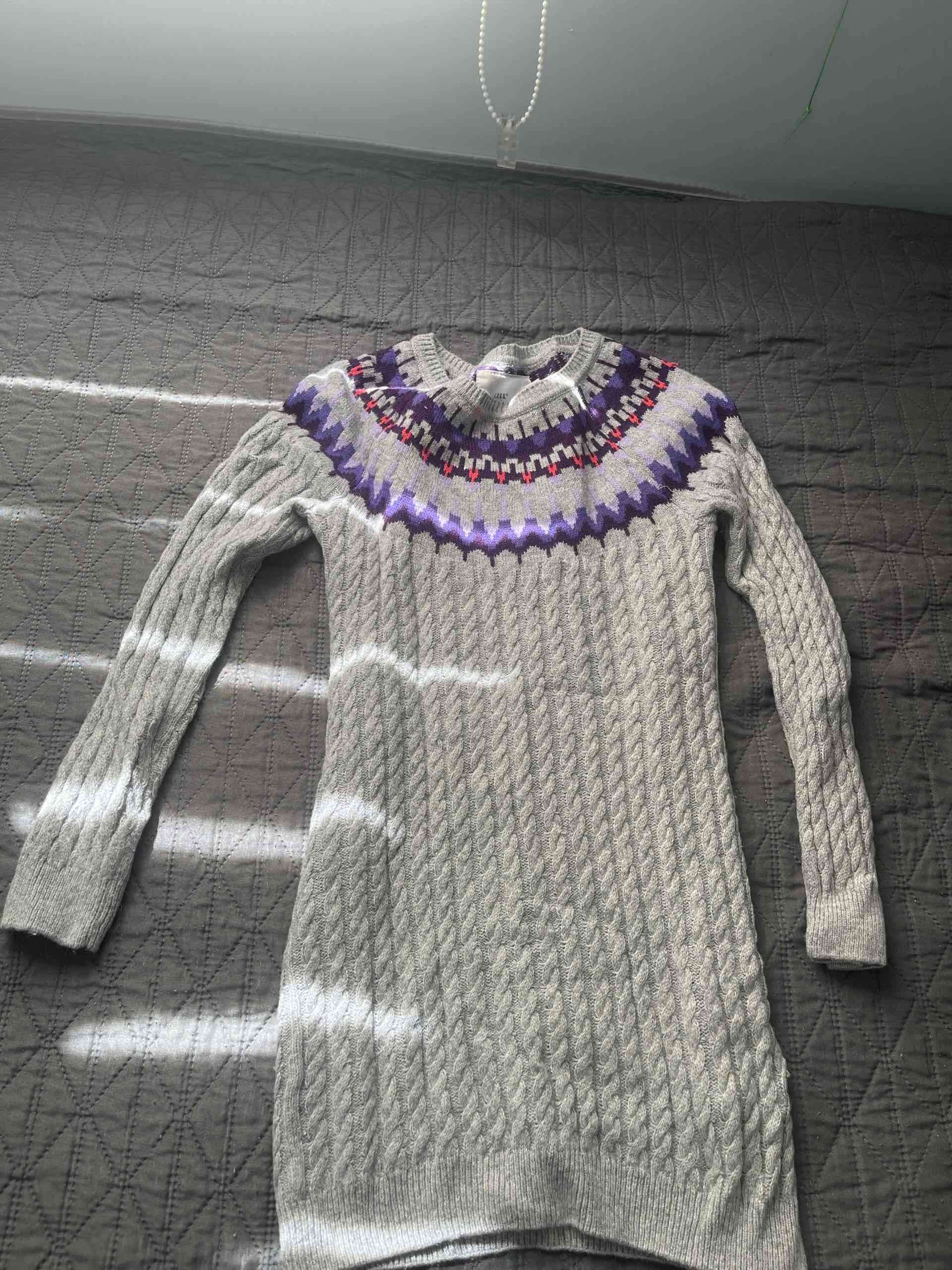 Vestidos 1-gris 2- azul  con estampado geométrico - miniatura 1