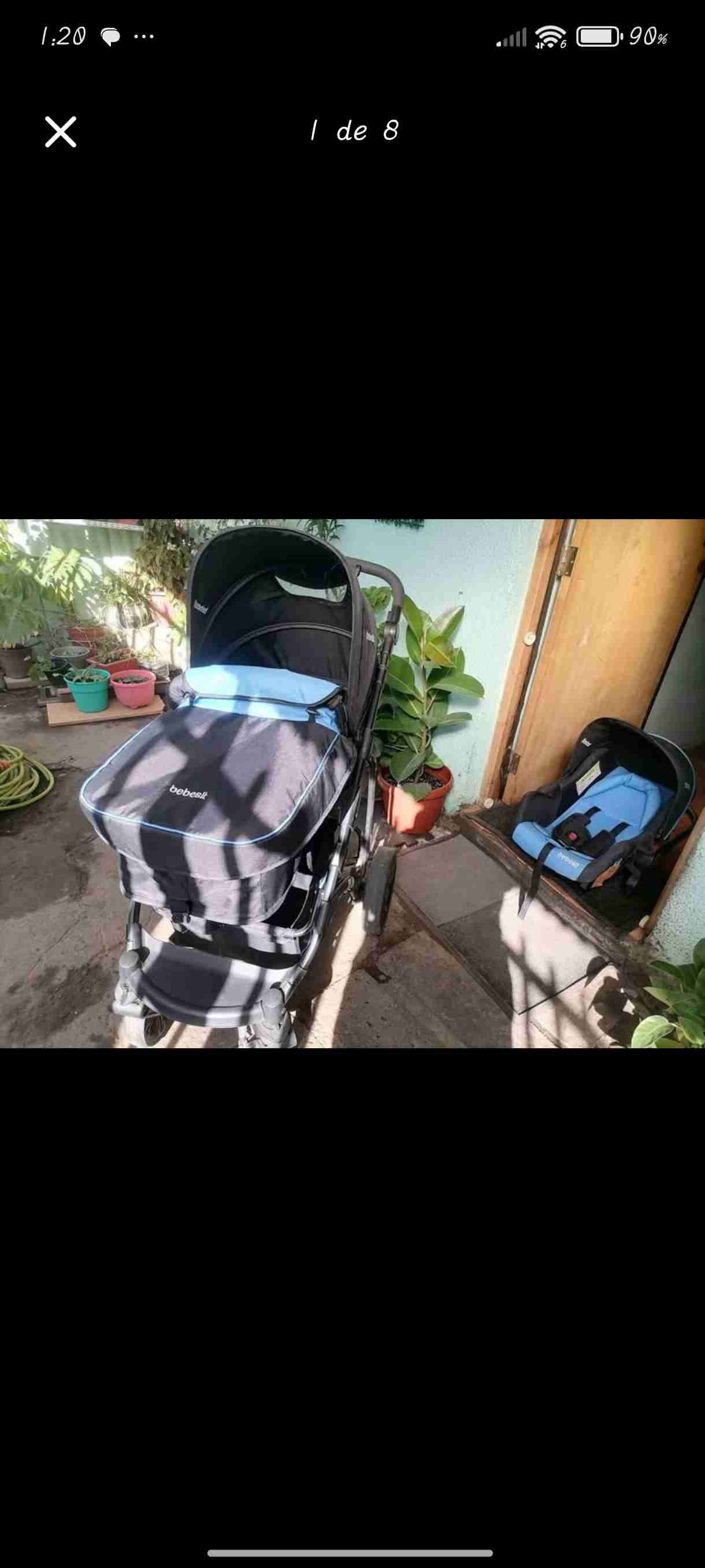 Coche para bebé azul y negro bebesit - miniatura 1