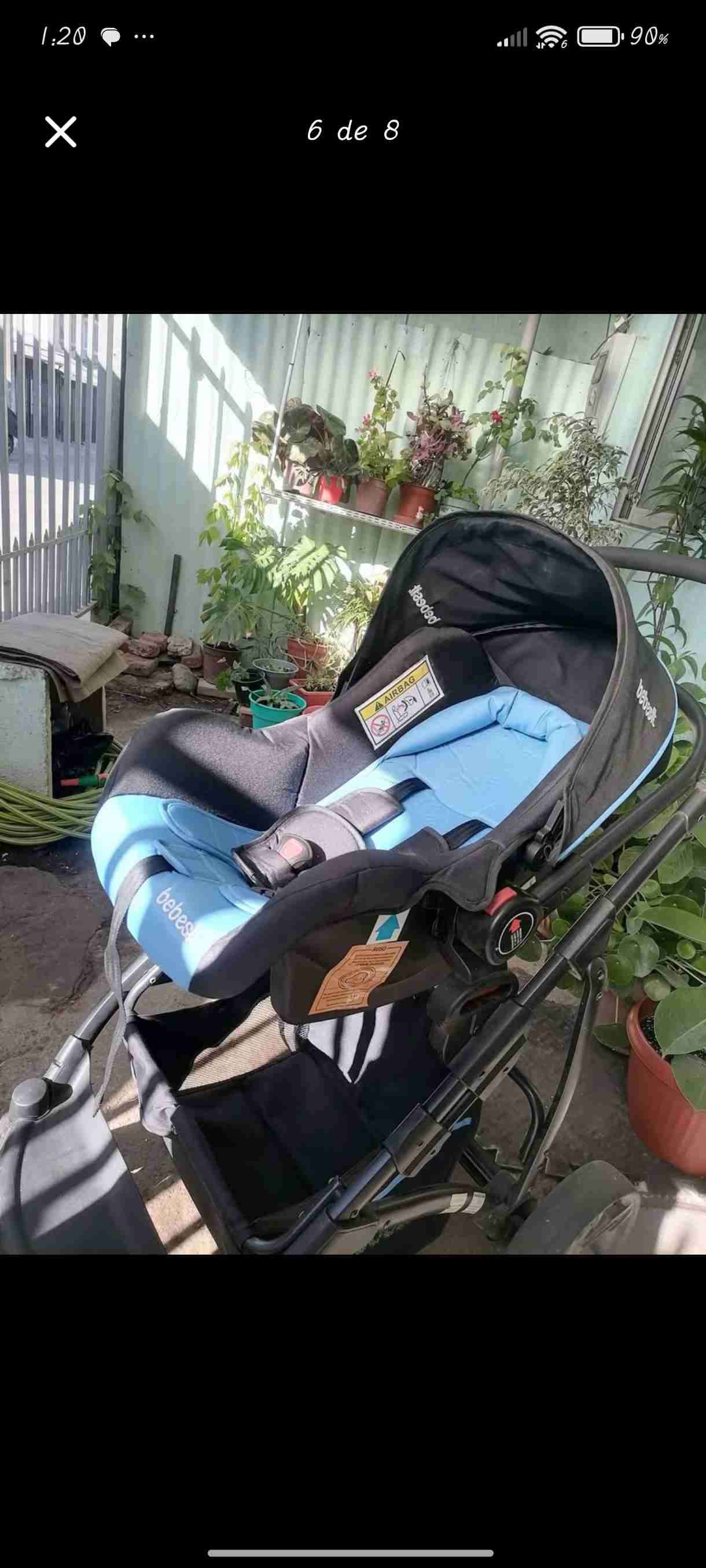 Coche para bebé azul y negro bebesit - miniatura 4