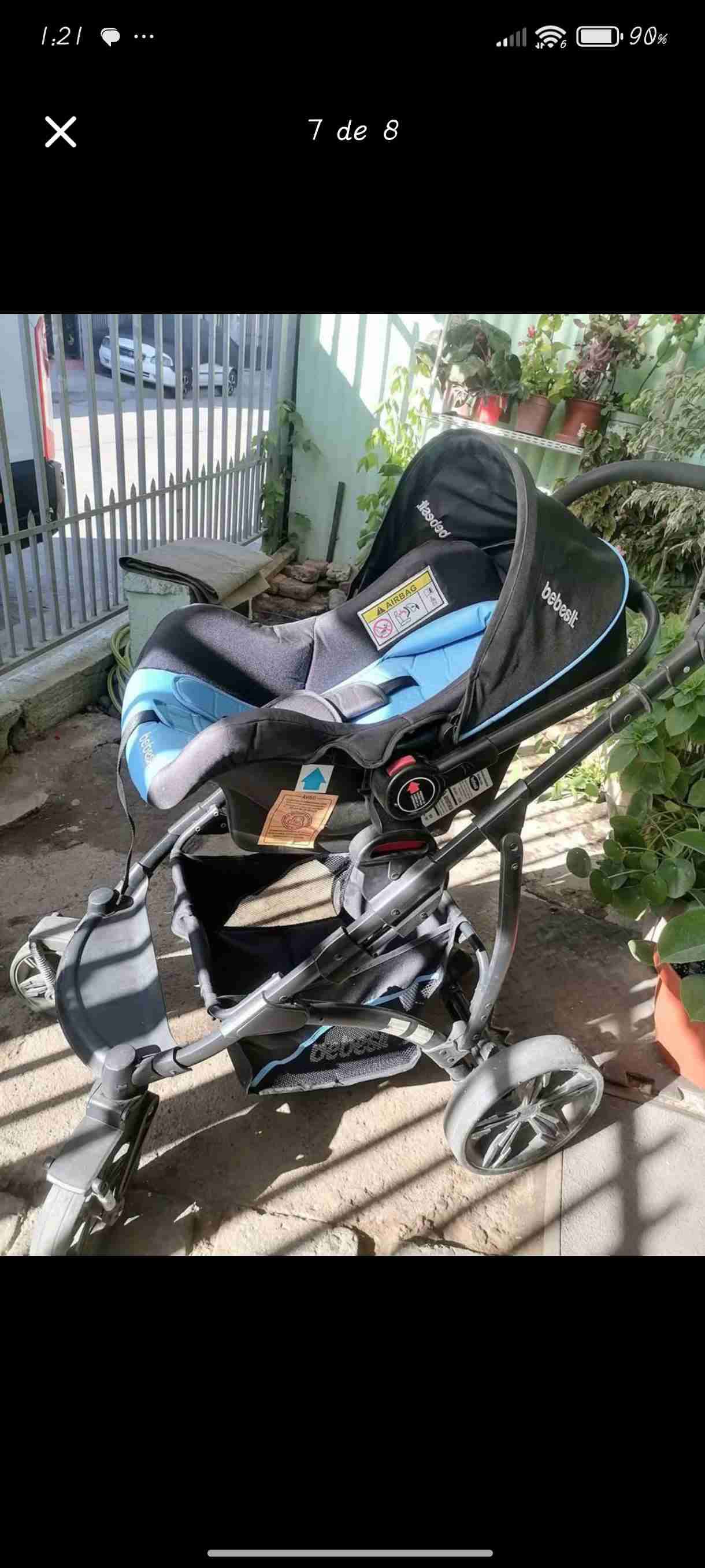 Coche para bebé azul y negro bebesit - miniatura 5