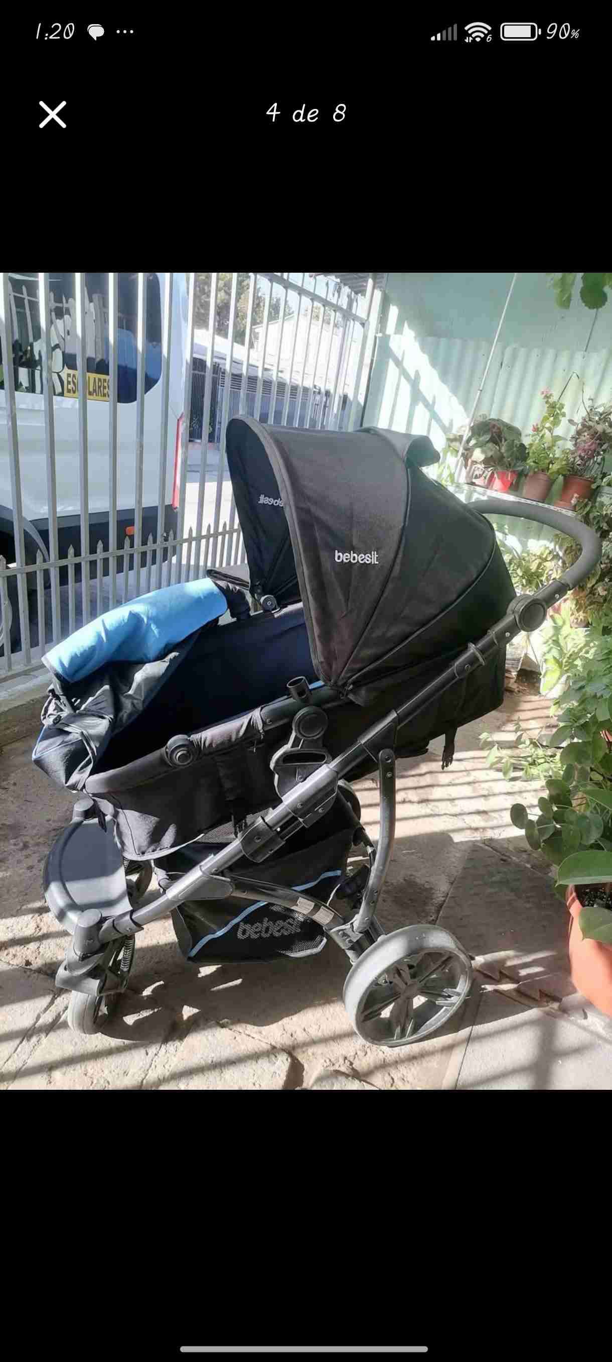 Coche para bebé azul y negro bebesit - miniatura 6