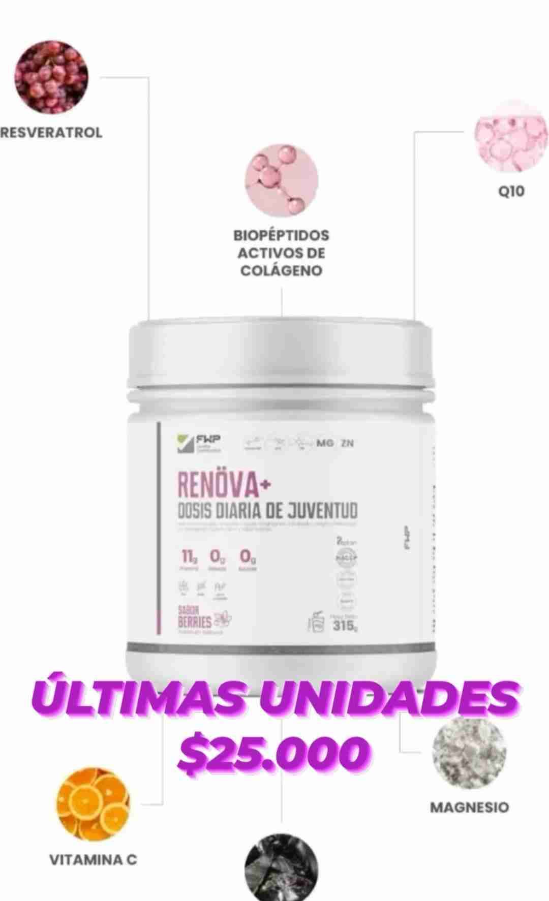 Suplemento Renöva+ sabor berries - miniatura 1