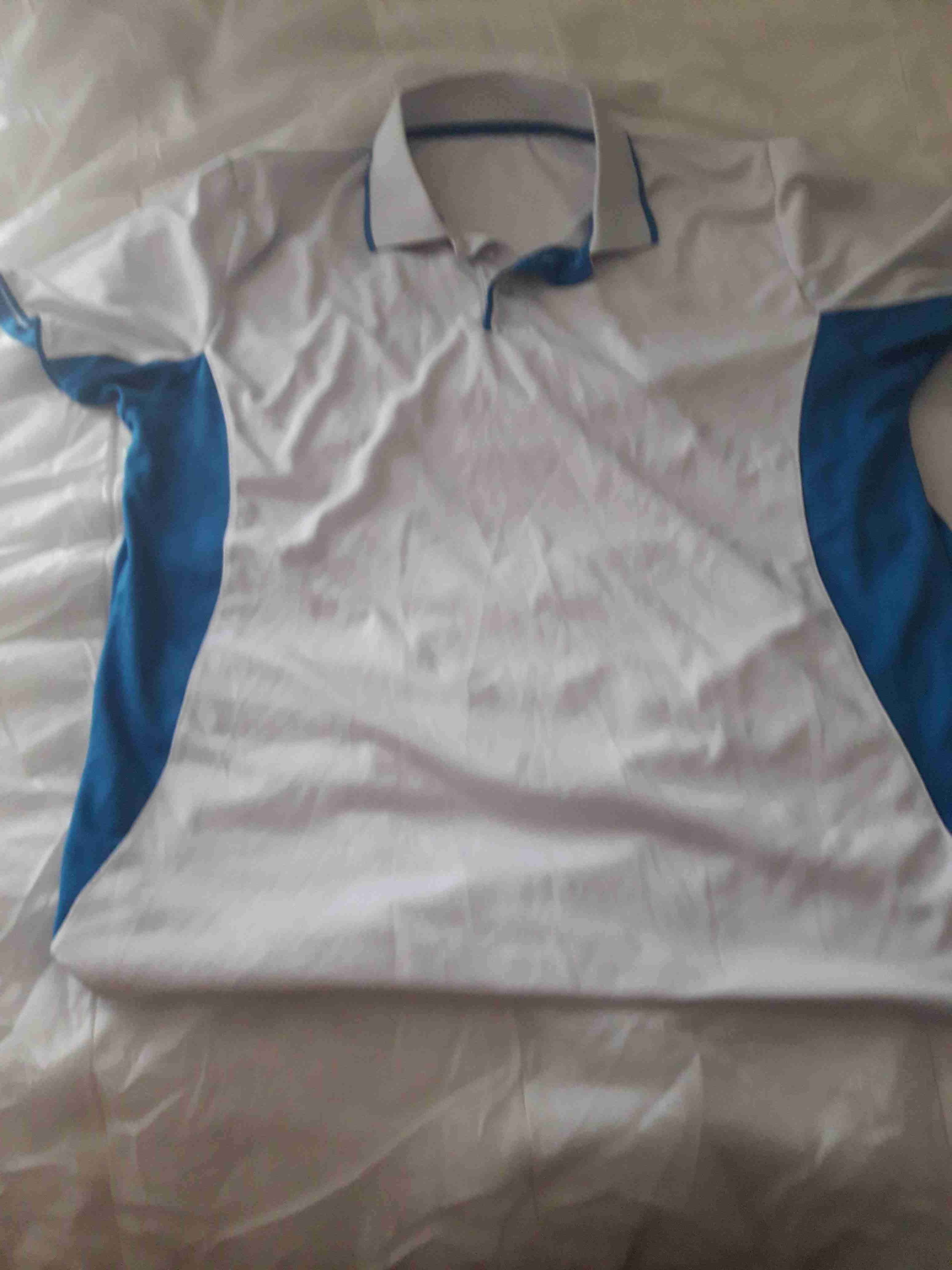 Polera deportiva blanca y azul - miniatura 1