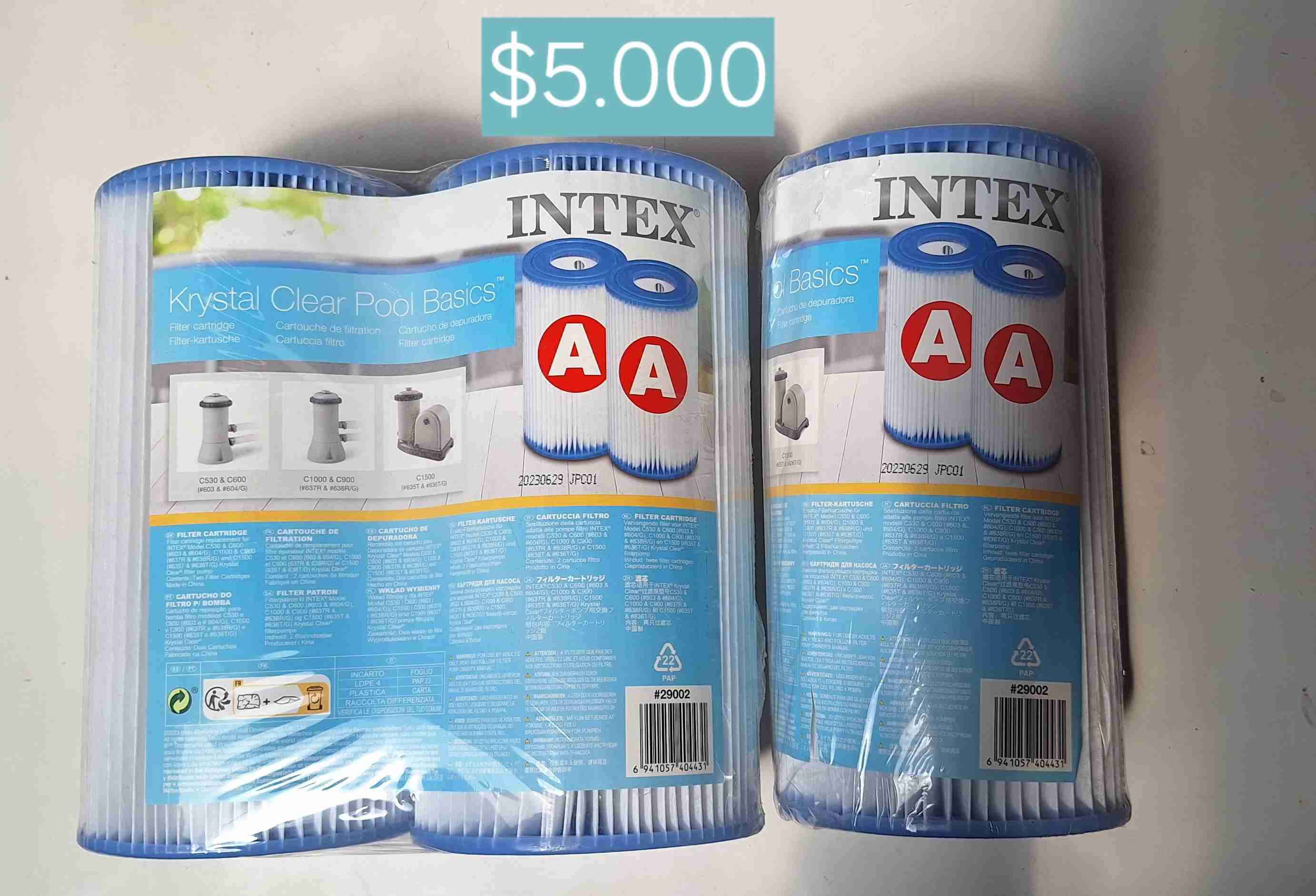 Cartuchos de filtro Intex AA