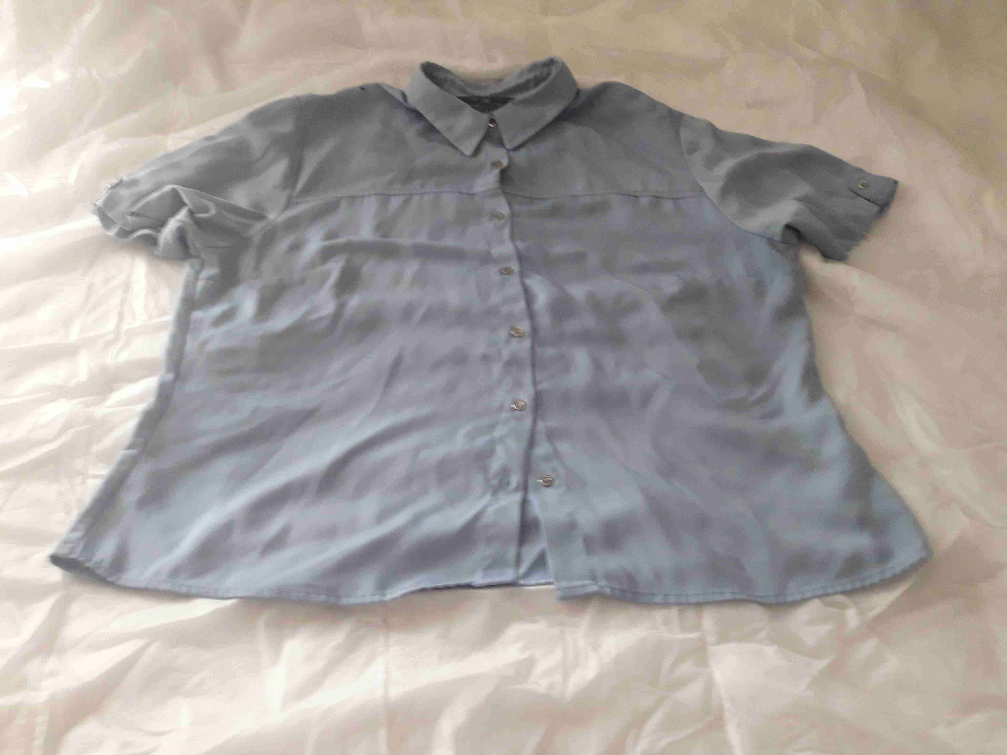 Blusa azul manga corta Ma Griffe talla 44 - miniatura 1