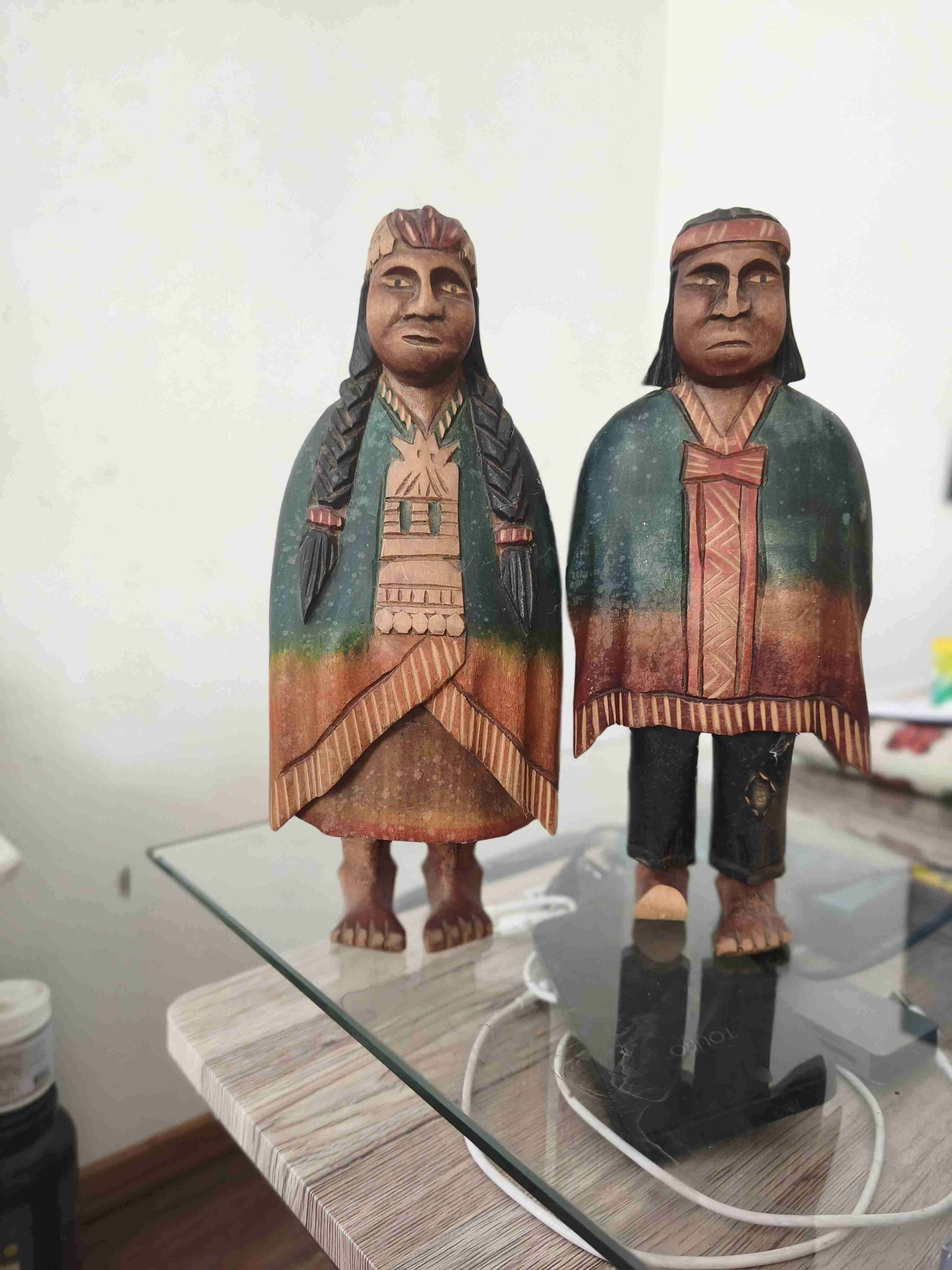 Figuras Mapuches de madera - miniatura 2