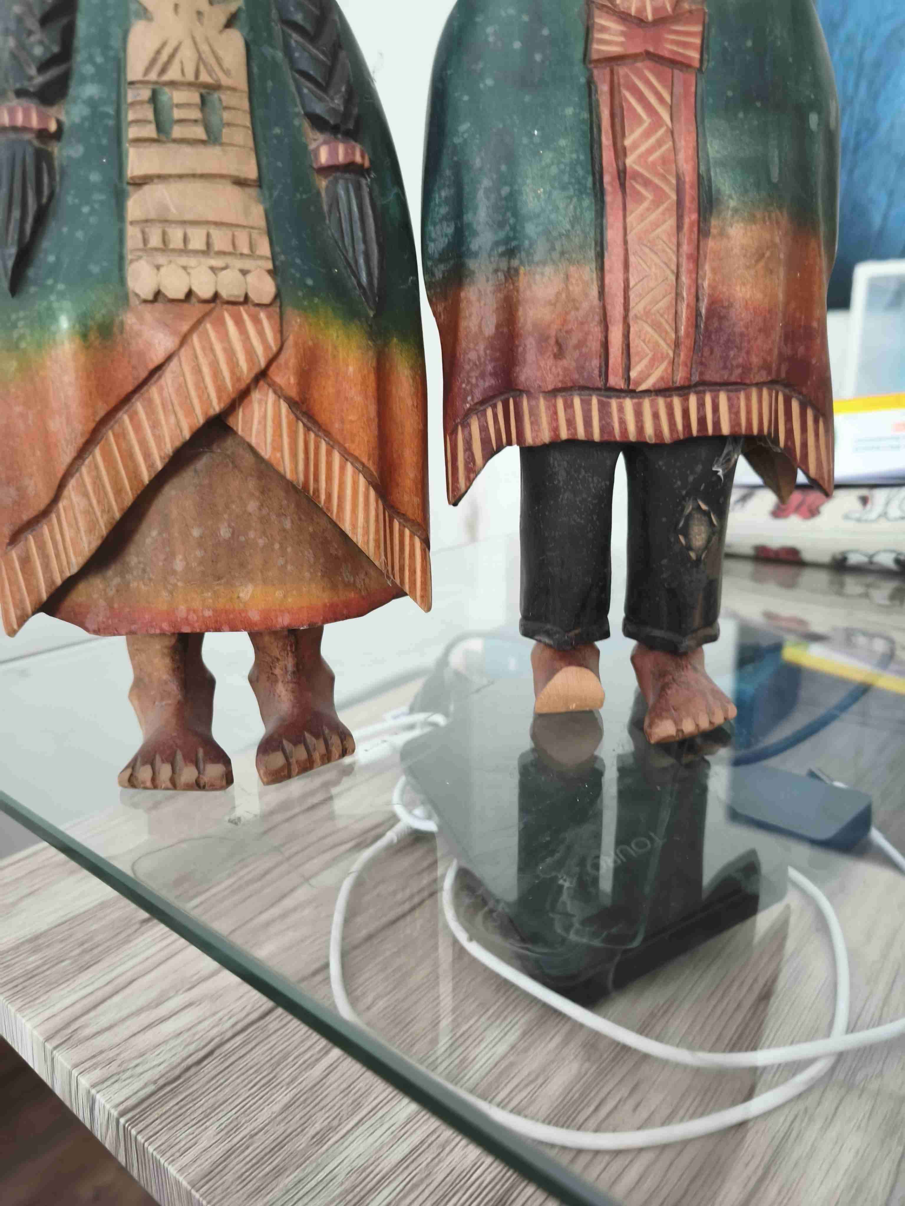 Figuras Mapuches de madera - miniatura 3