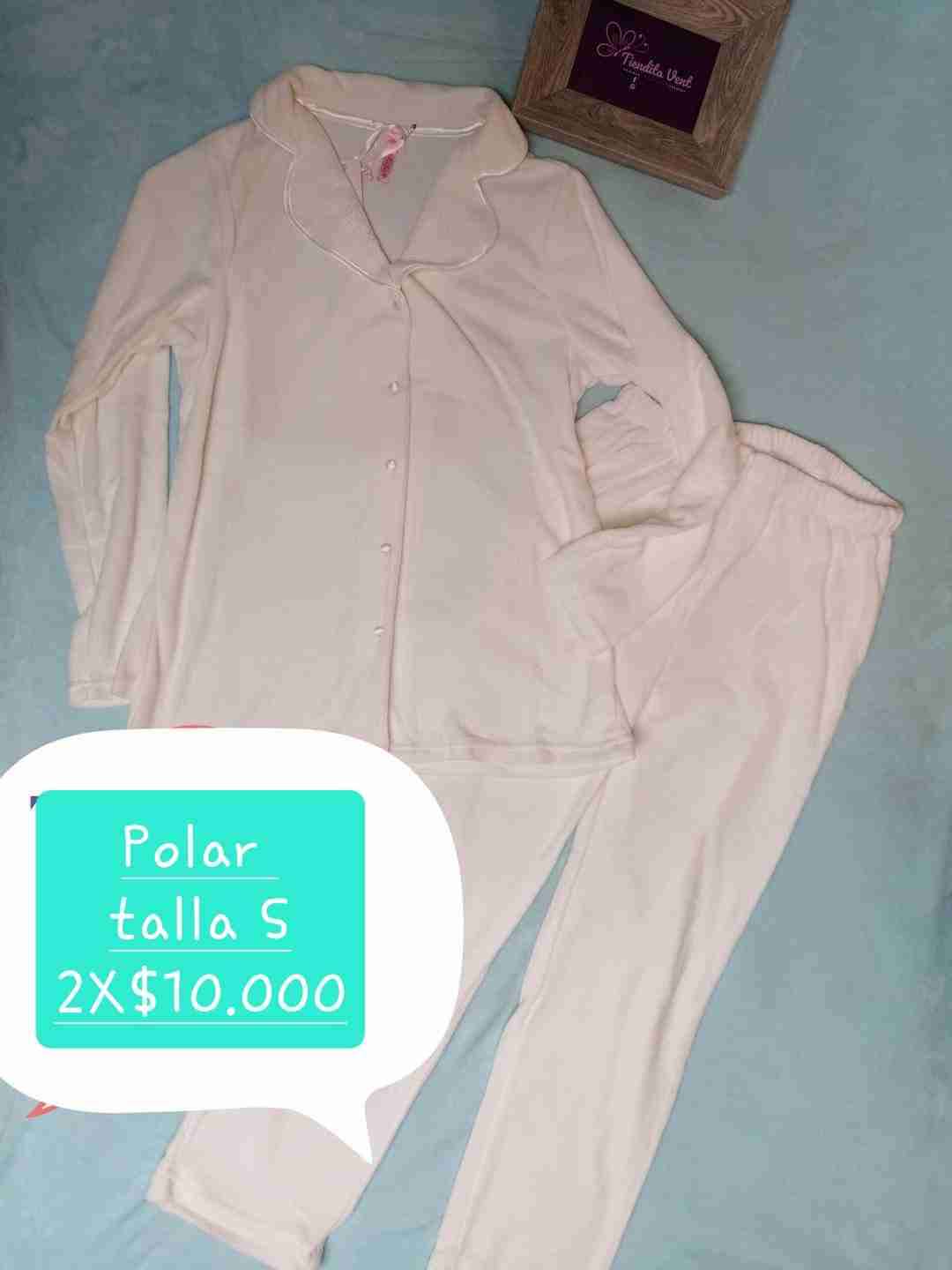 Pijama polar rosado, blanco o celeste. - miniatura 3