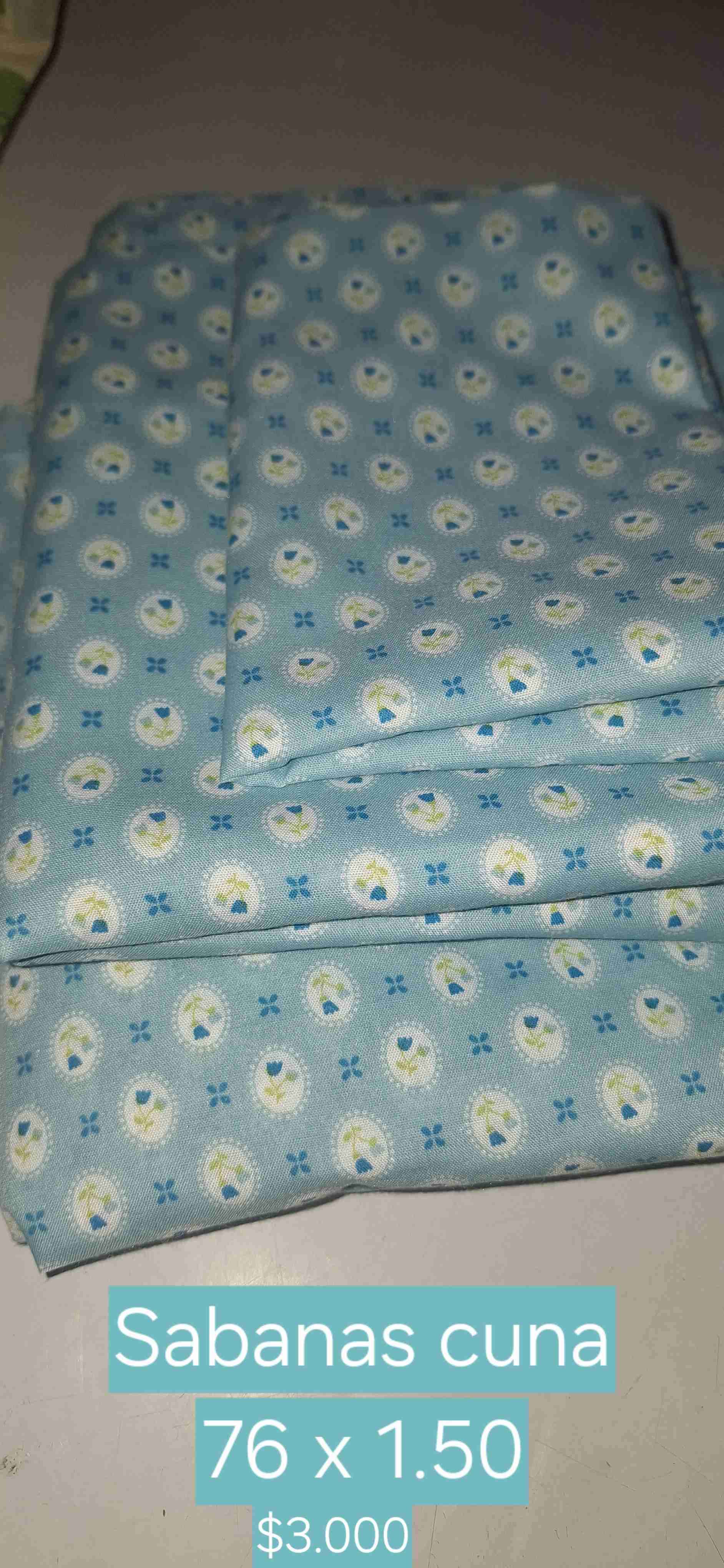 Sábanas para cuna azul - miniatura 1