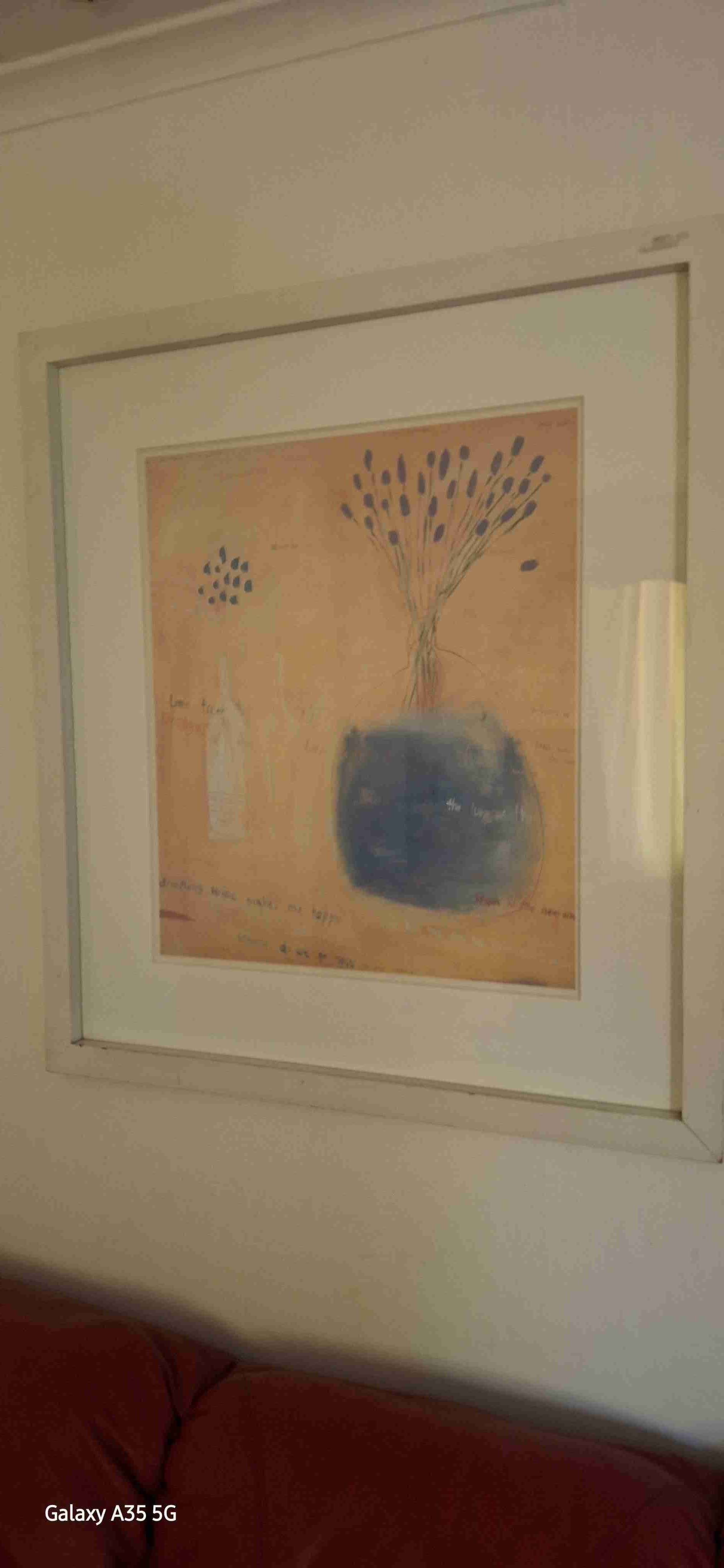 Cuadro con marco blanco