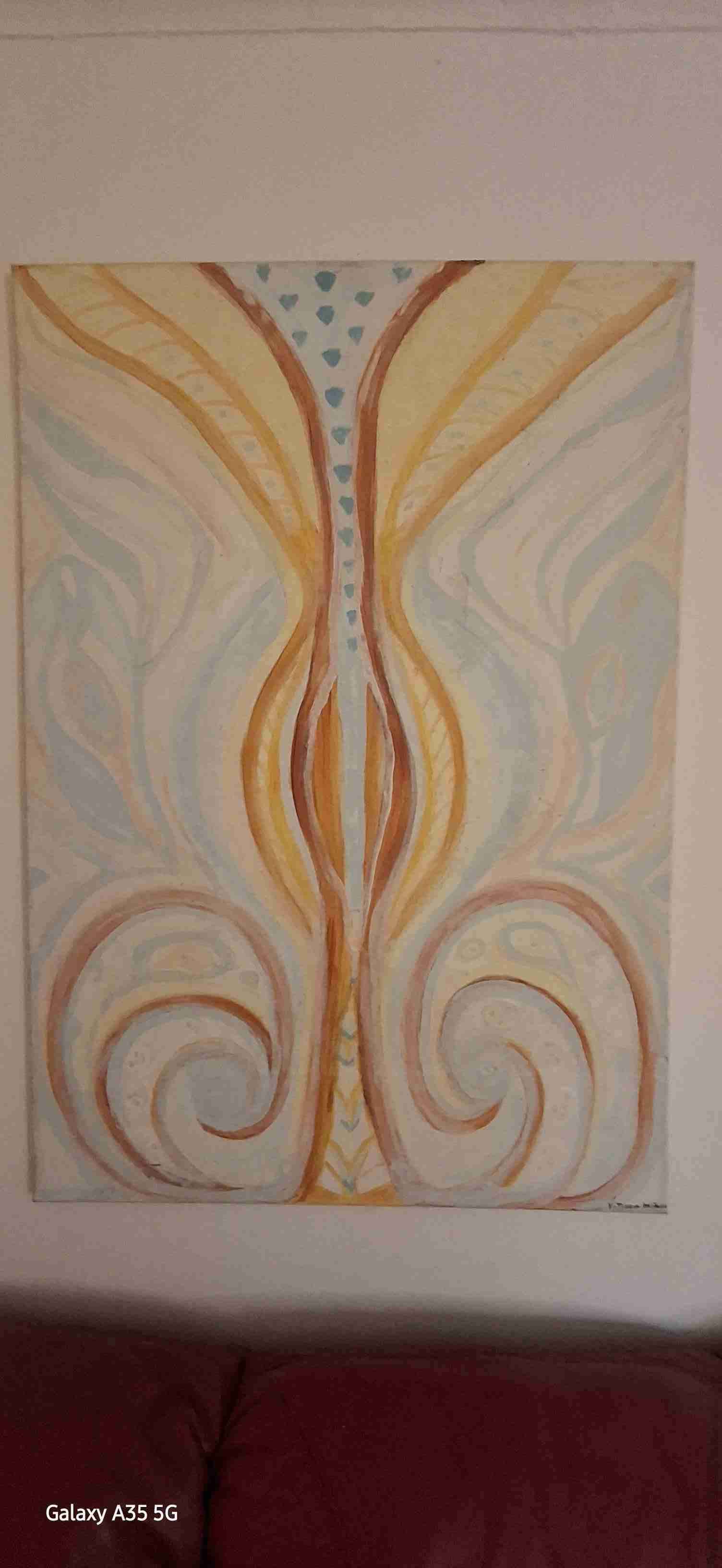 Cuadro abstracto tonos cálidos