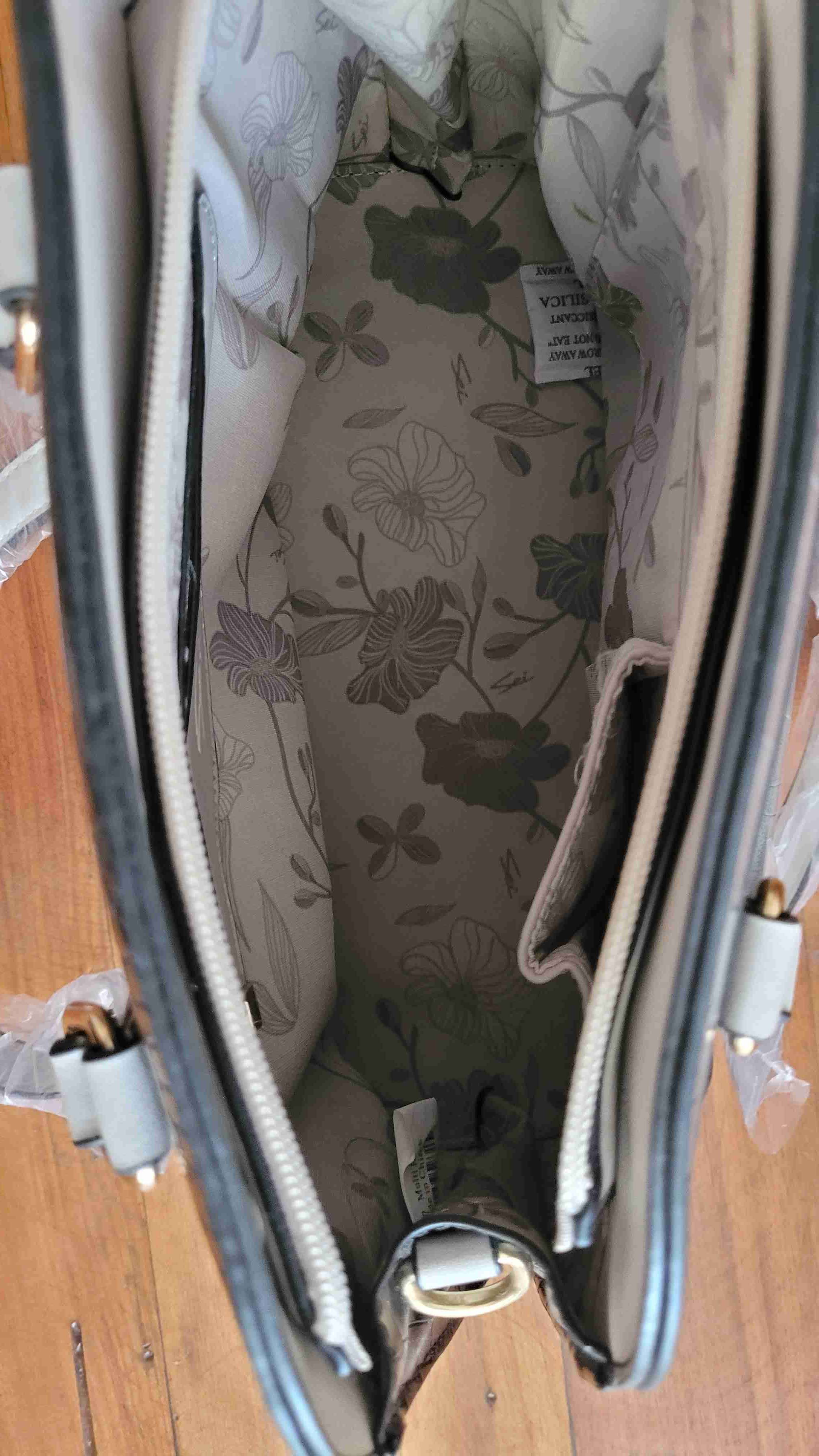 Bolso/Cartera Sei de mano negro y gris Nueva - miniatura 3