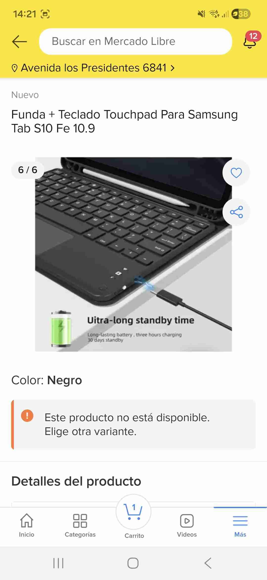 Teclado Bluetooth con touchpad - miniatura 6