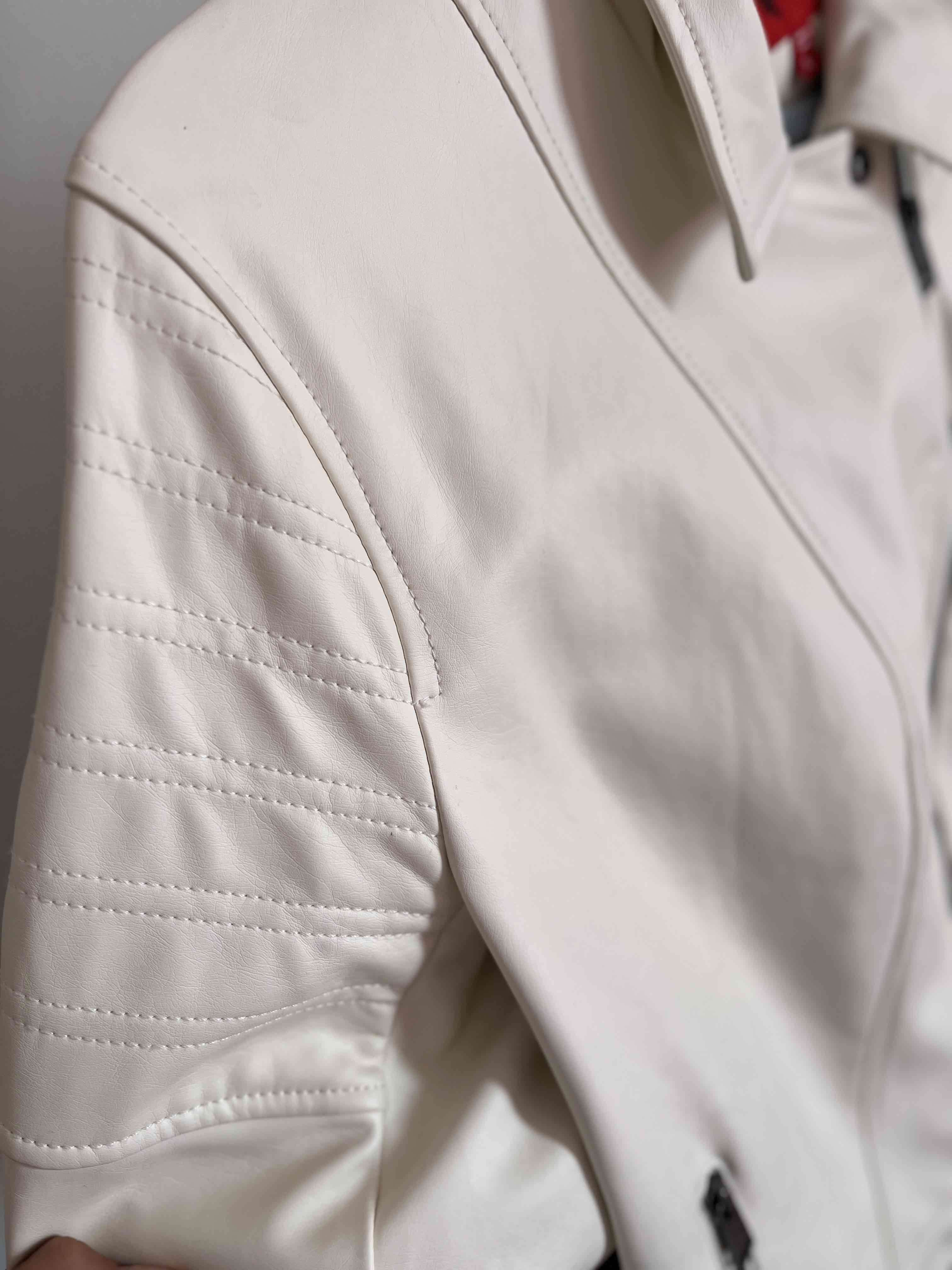 Chaqueta eco cuero Guess blanca mujer - miniatura 2