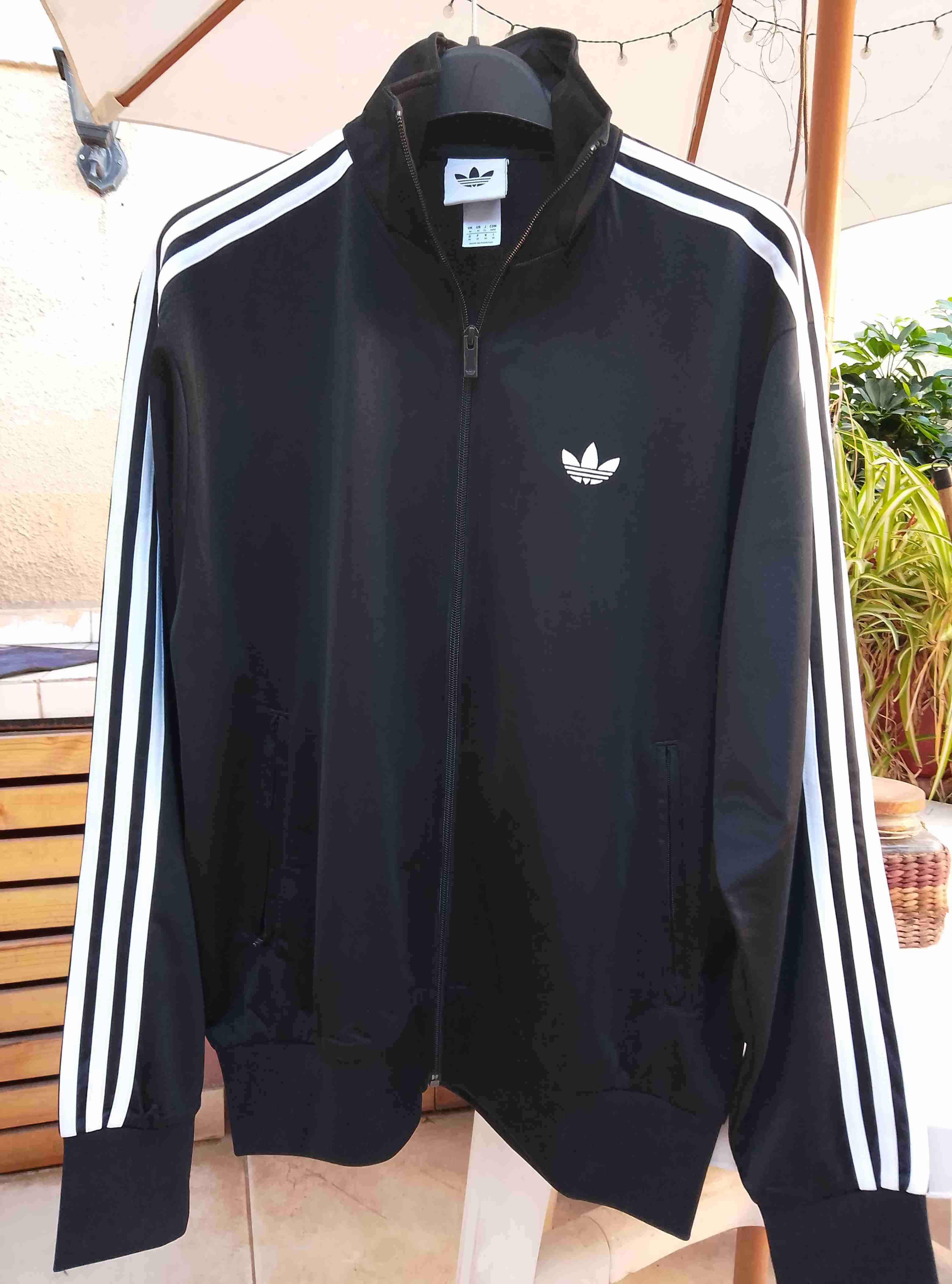 Chaqueta Adidas Firebird negra con logo clasico - miniatura 1