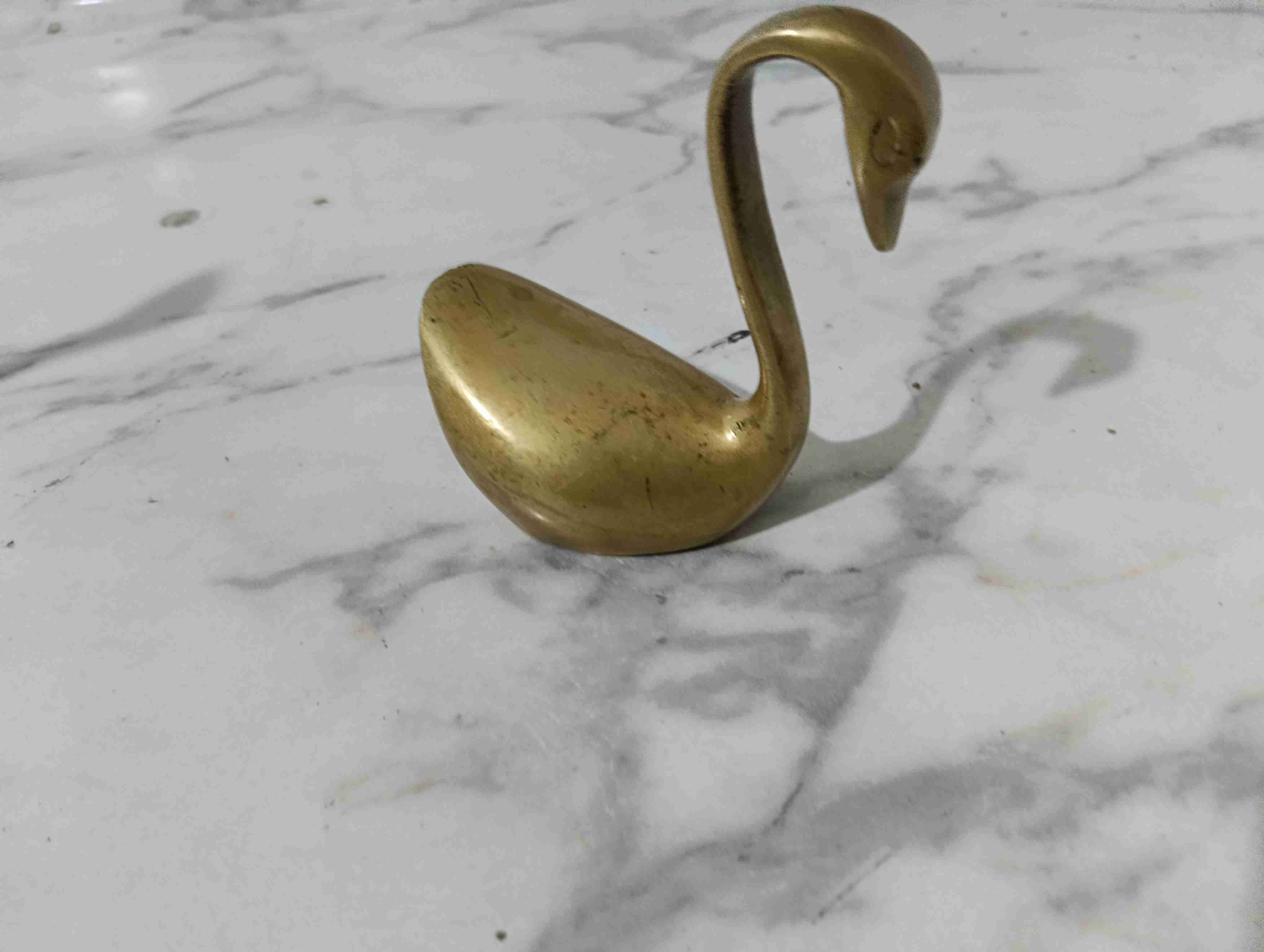 Figuras decorativas de cisne en bronce - miniatura 5