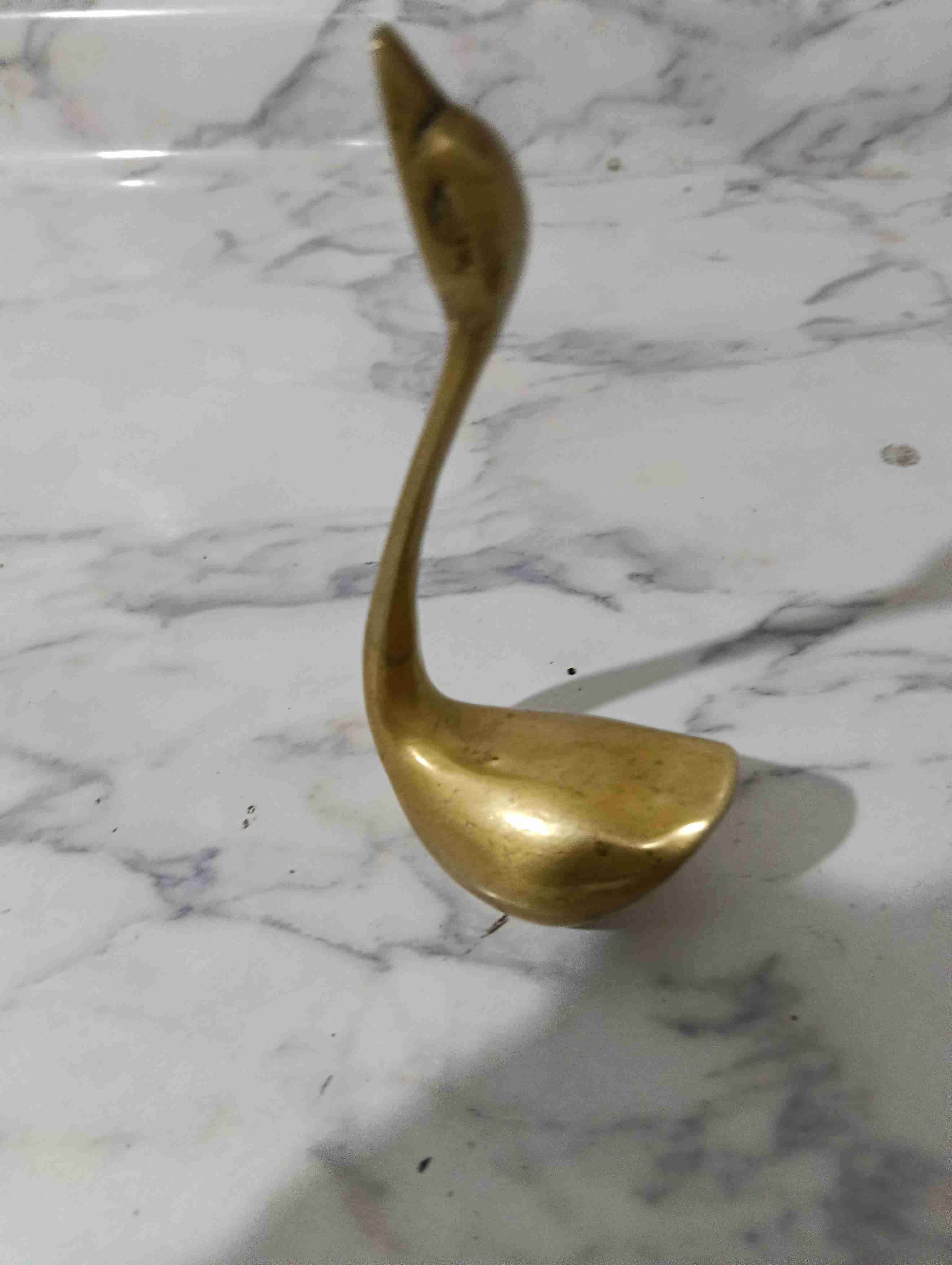 Figuras decorativas de cisne en bronce - miniatura 6