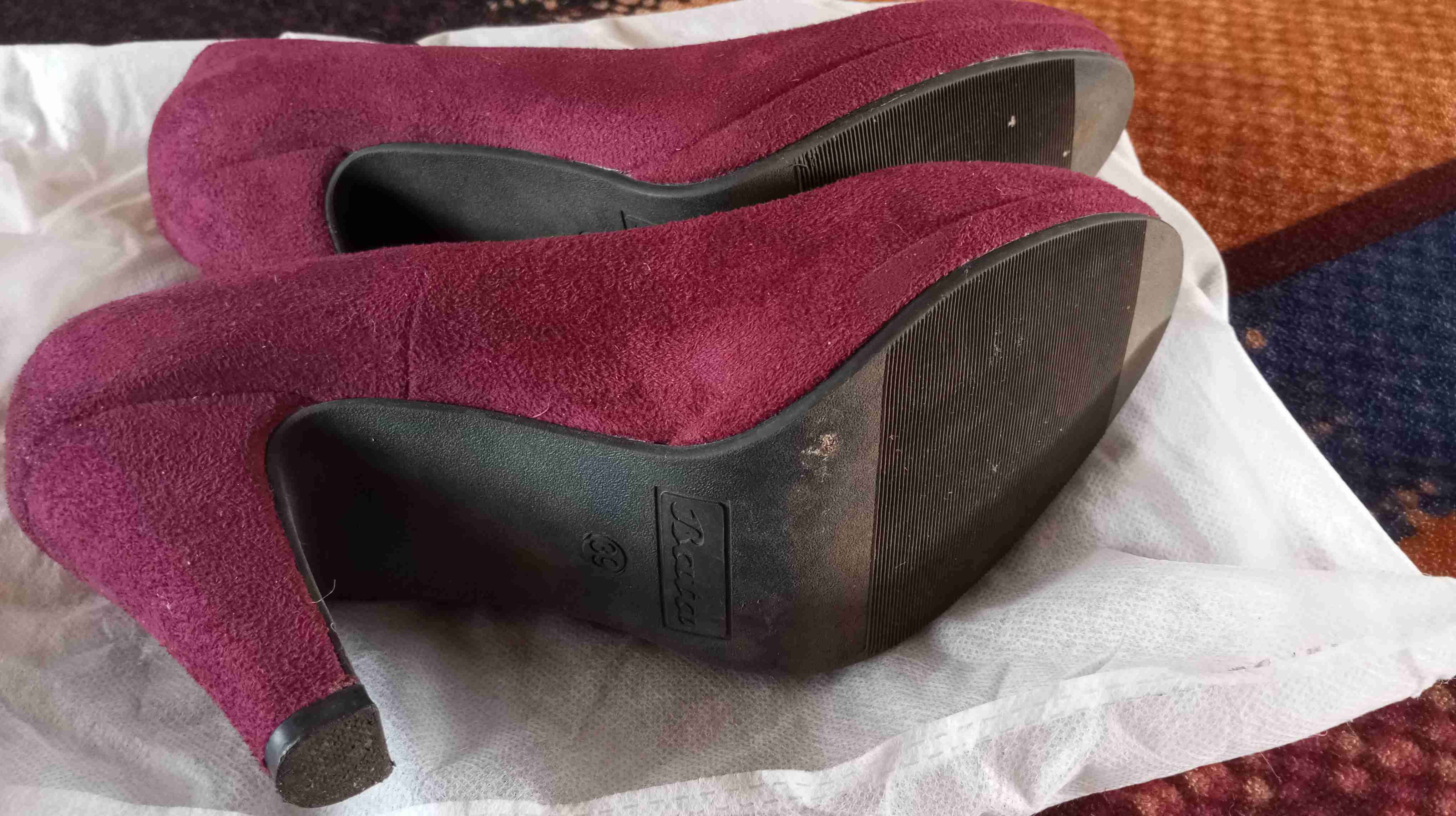 Zapatos con tacón burdeos - miniatura 2