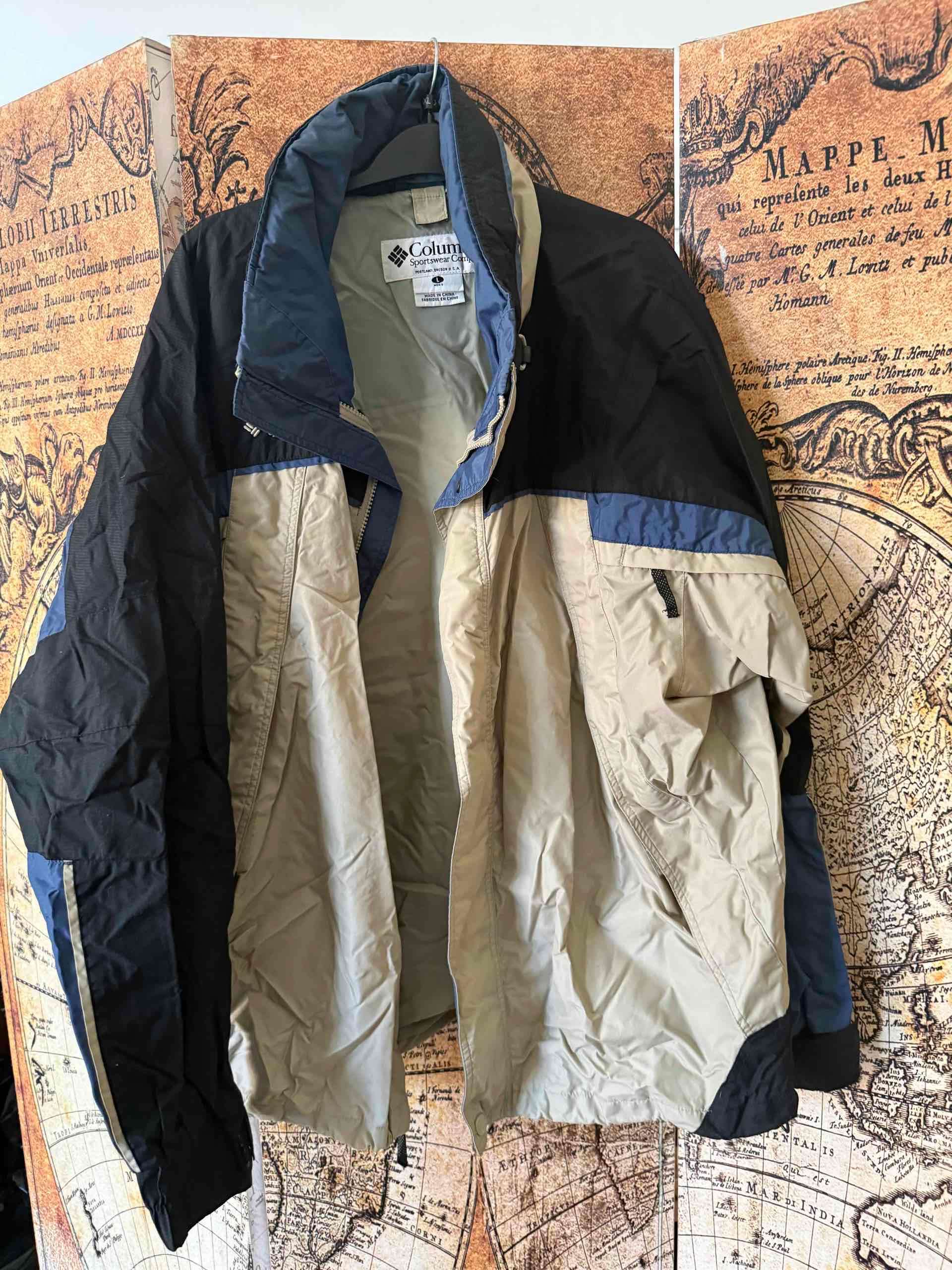 Chaqueta Columbia beige y negra - miniatura 1