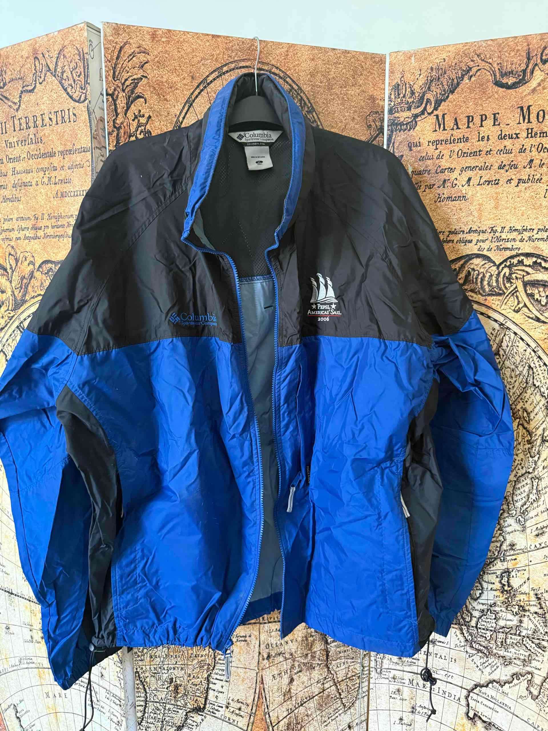 Chaqueta impermeable Columbia azul - miniatura 1