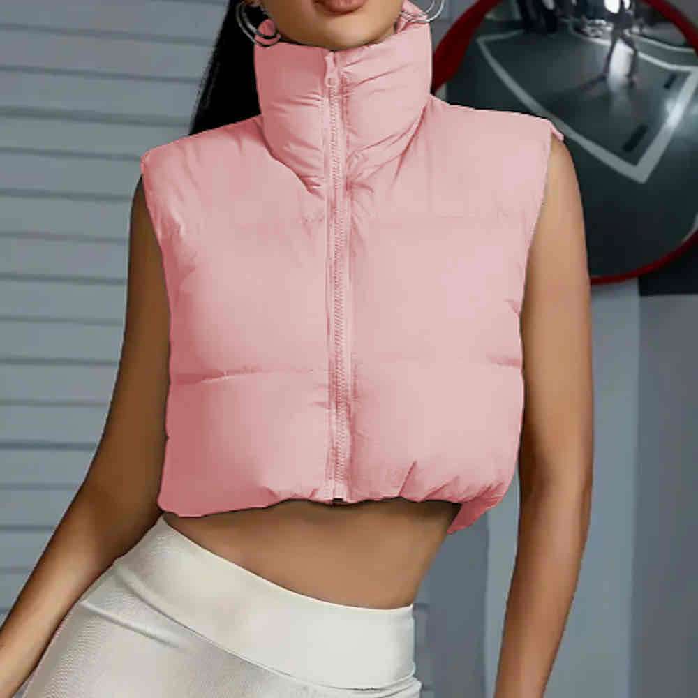 Parka Corta Sin Mangas Acolchada Cuello Alto - miniatura 2