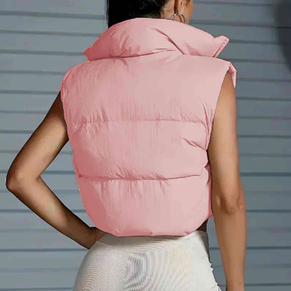 Parka Corta Sin Mangas Acolchada Cuello Alto - miniatura 5