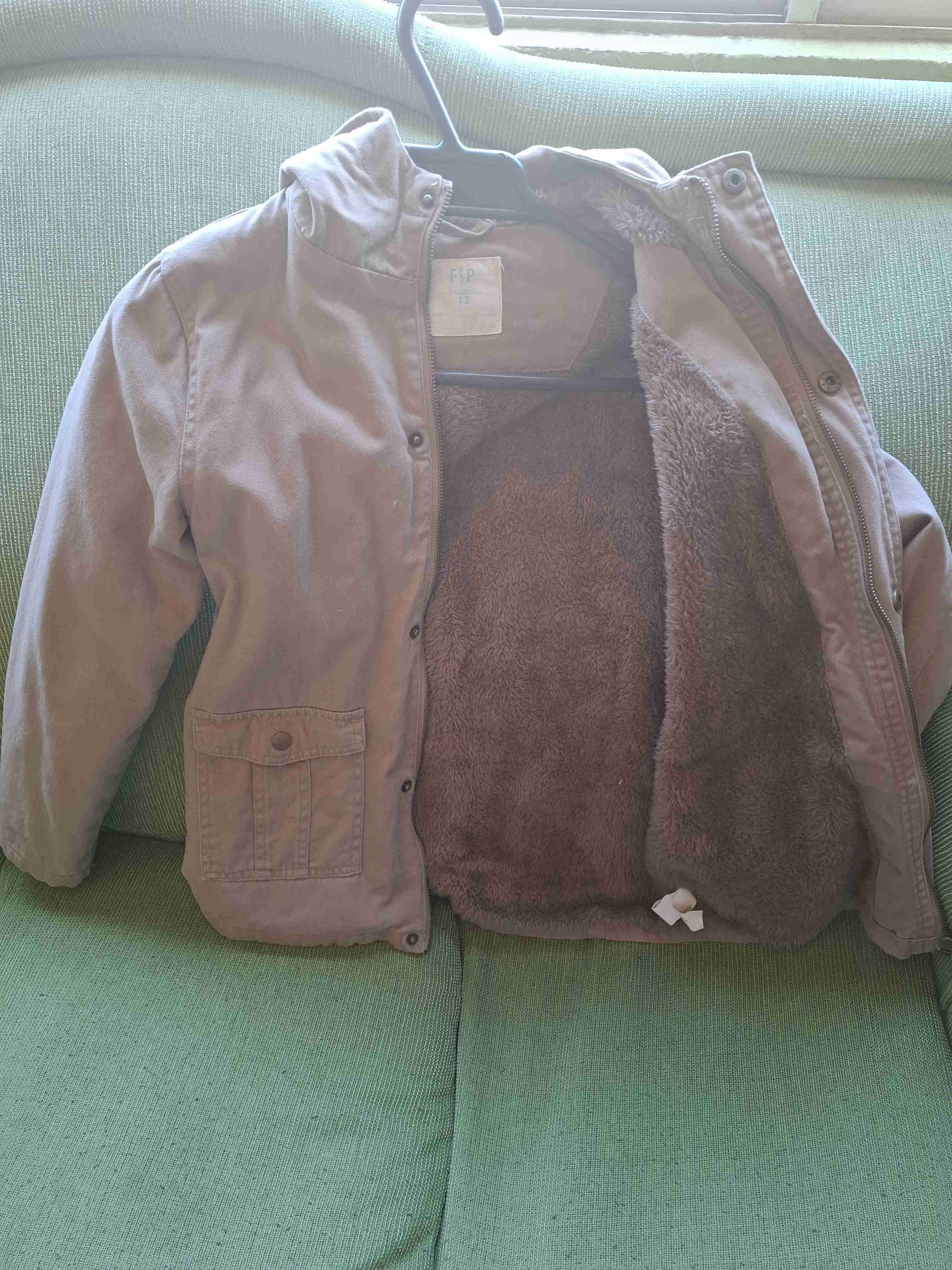 Chaqueta con chiporro cafe talla 12 - miniatura 2