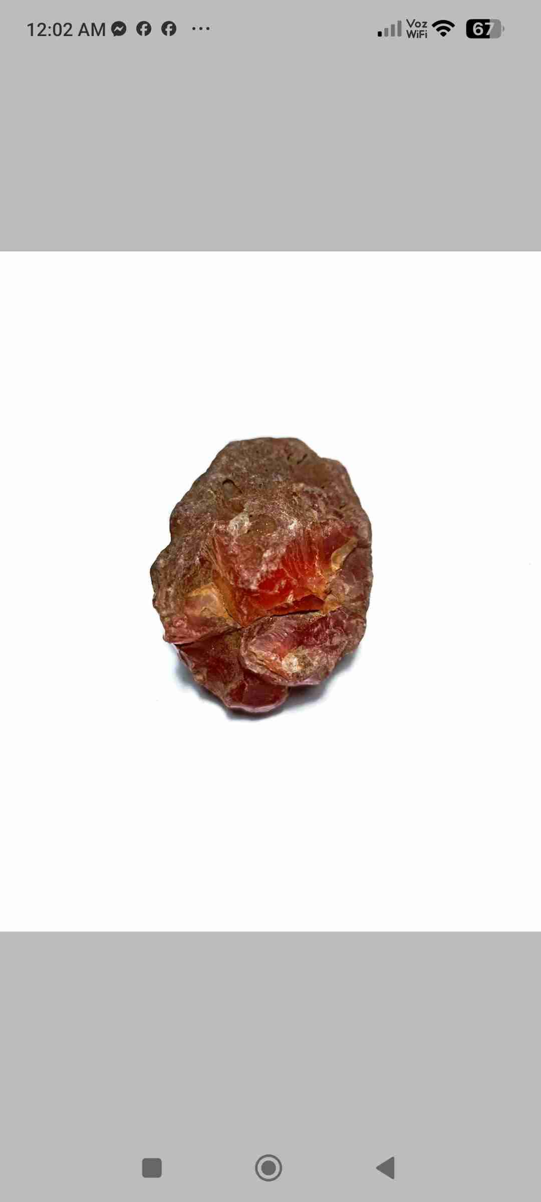 Piedra mineral Cornalina  en bruto  coleccion - miniatura 4