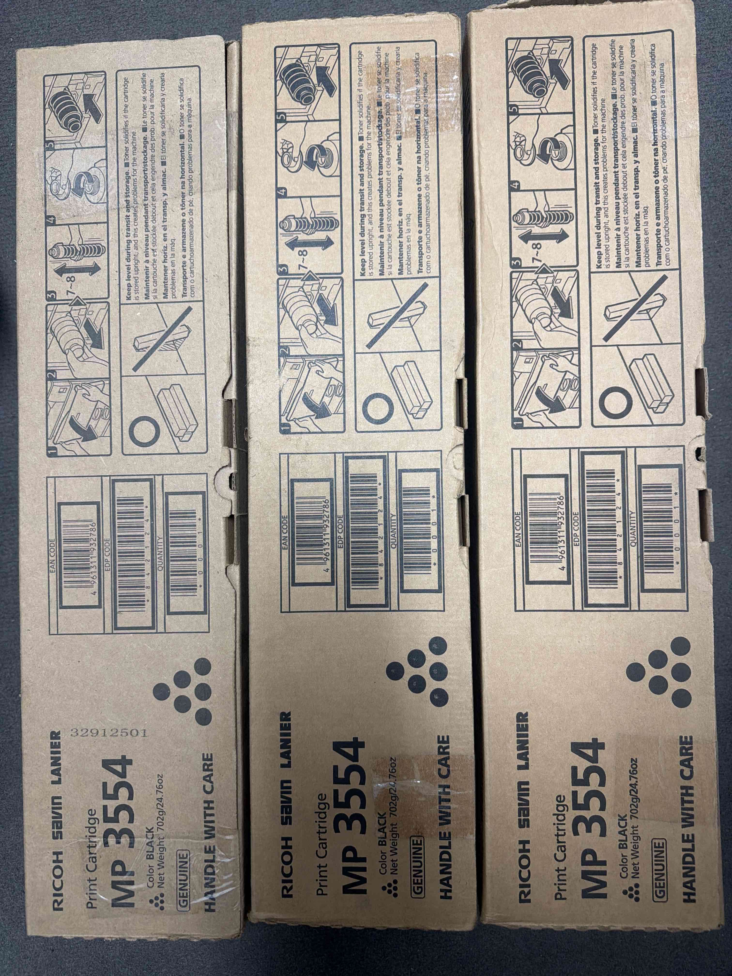 Cartucho de tóner negro Ricoh MP 3554