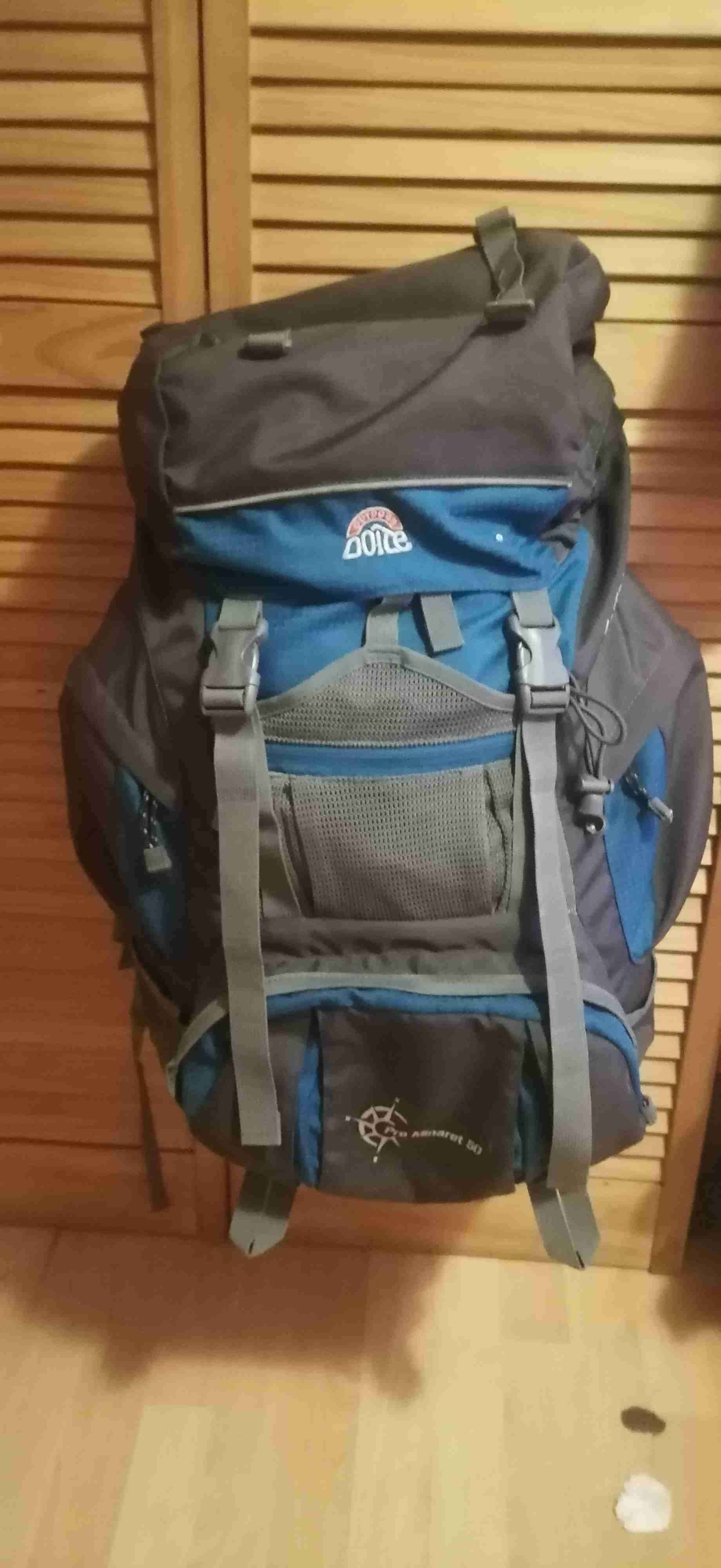 Mochila outdoor azul con gris DOITE - miniatura 1