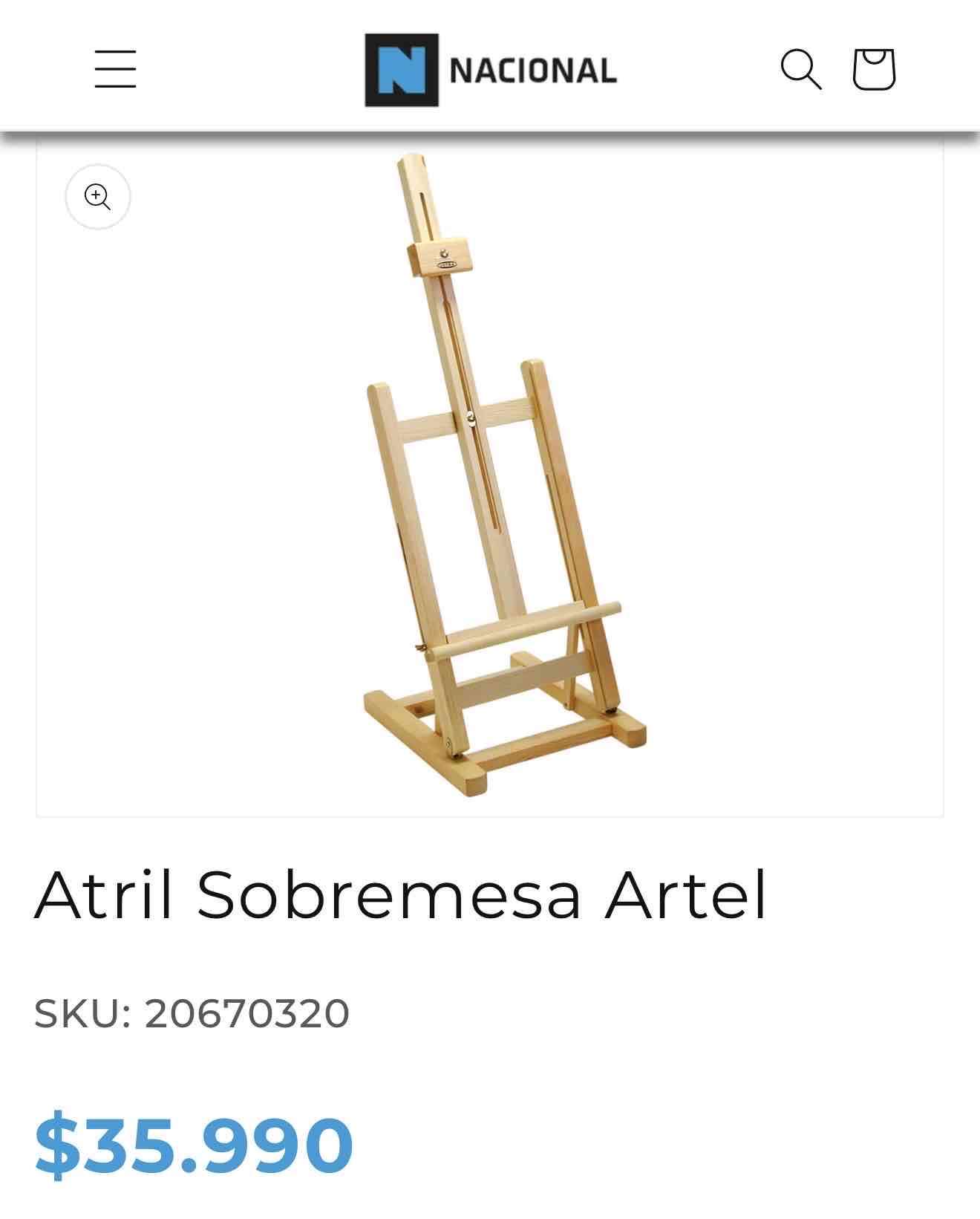 Atril de mesa para pintura marca Artel - miniatura 4