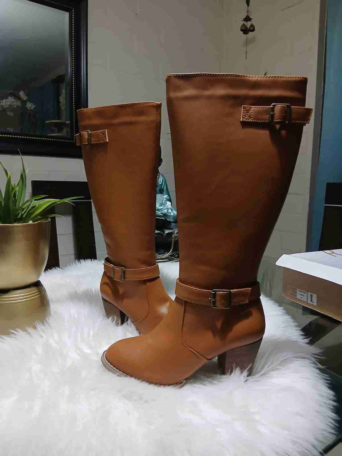 Botas de eco cuero marrón nuevas - miniatura 3