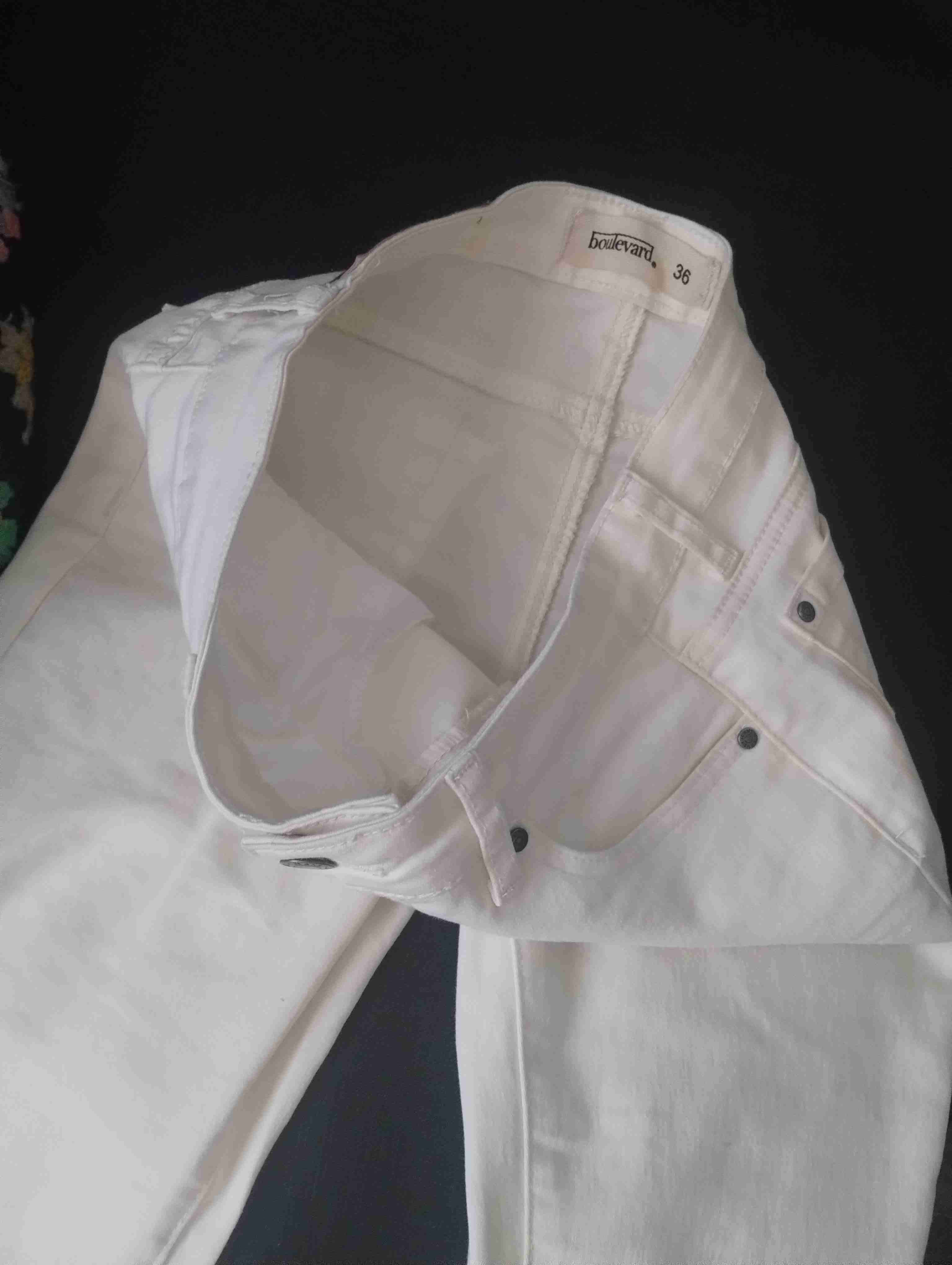 Jeans blancos mujer talla 36 - miniatura 3