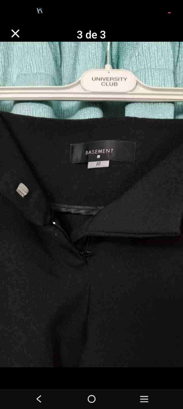 Pantalones negros de tela mujer - miniatura 2