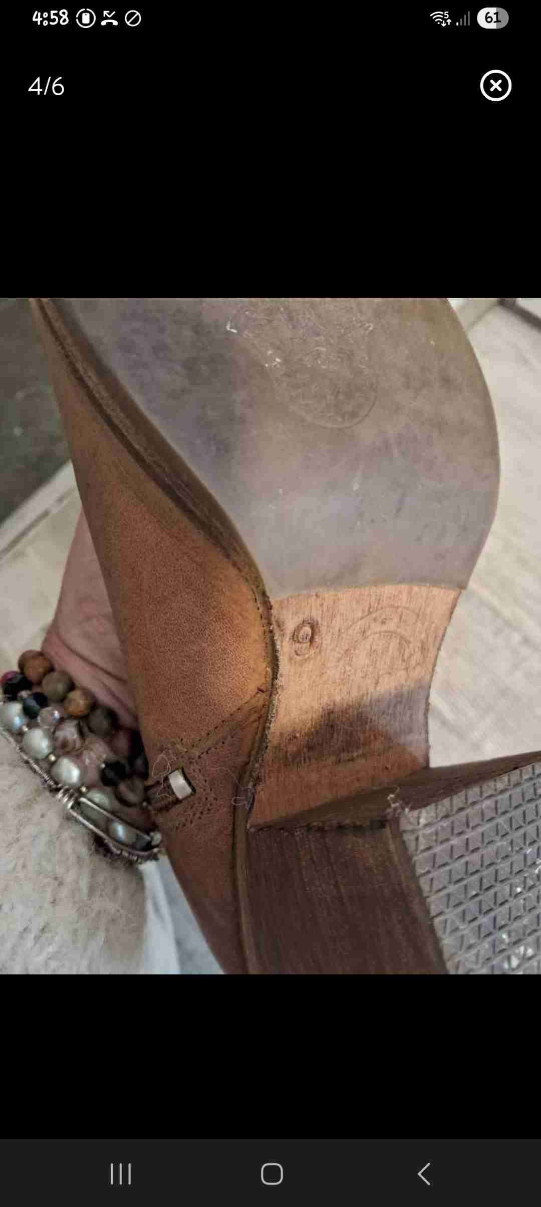 Botas largas de cuero marrón Romano - miniatura 4