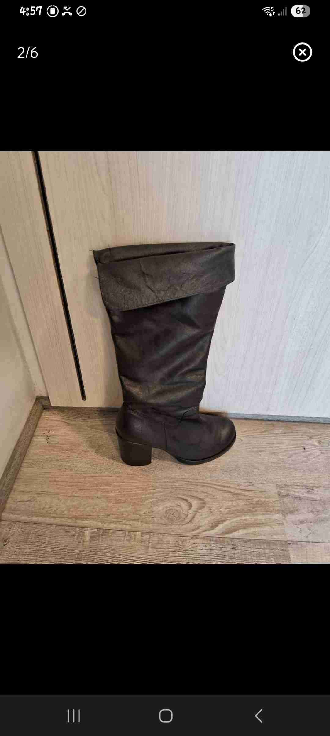 Botas negras de cuero Romano