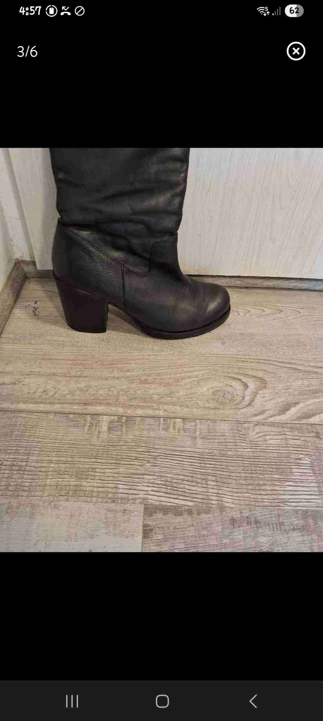 Botas negras de cuero Romano - miniatura 2