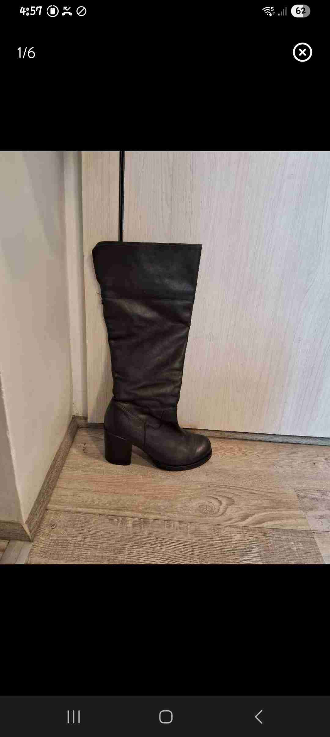 Botas negras de cuero Romano - miniatura 4