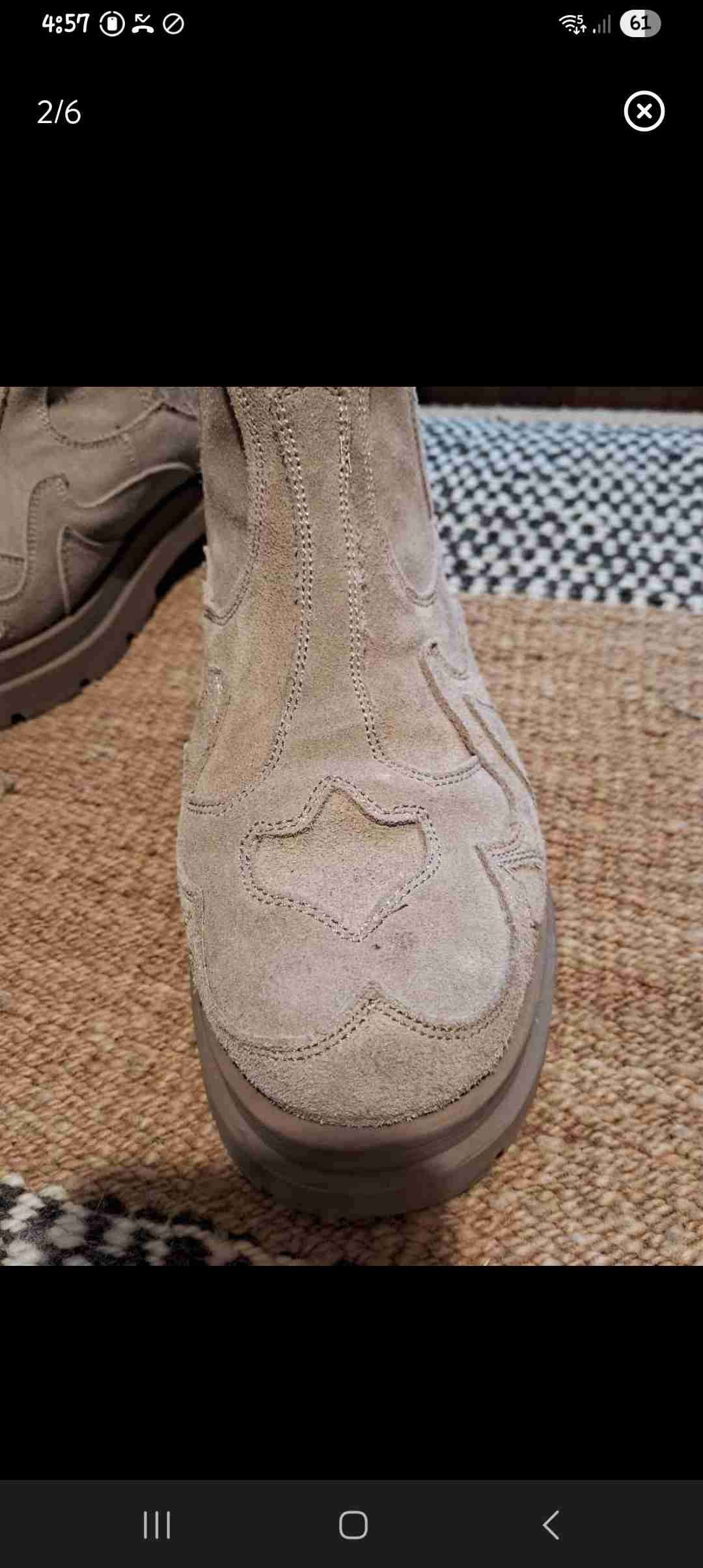 Botines beige de gamuza Romano - miniatura 3