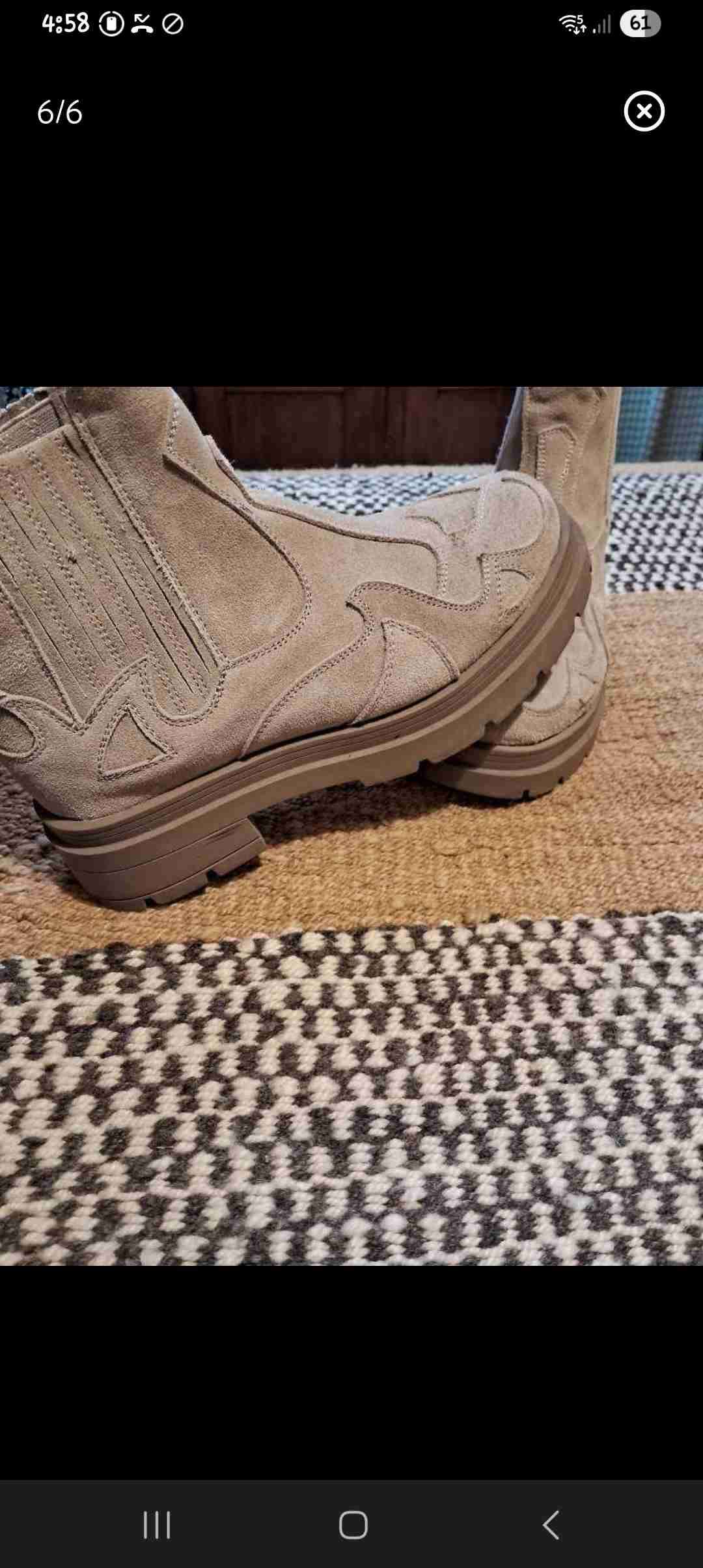 Botines beige de gamuza Romano - miniatura 6