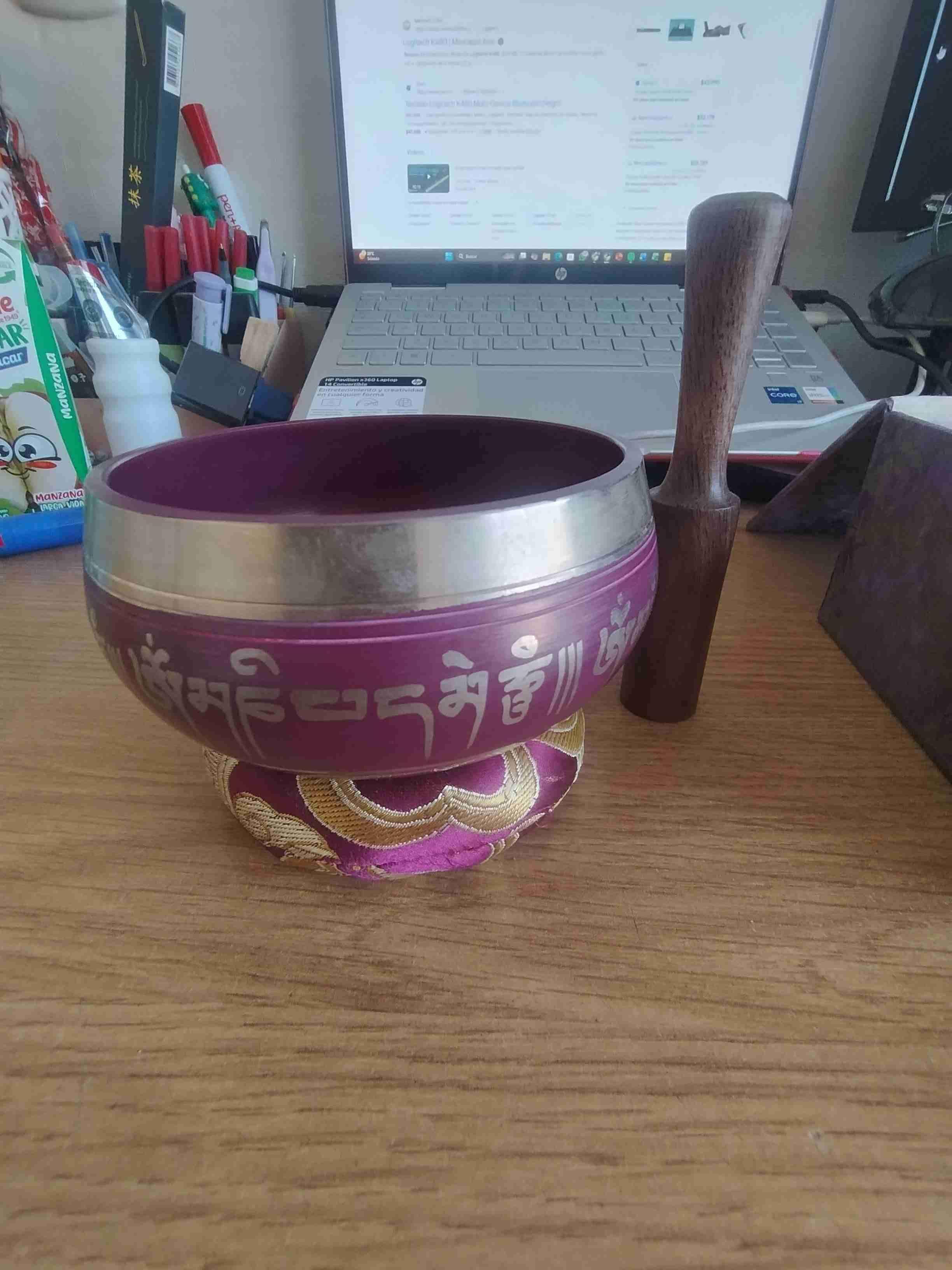 Caja decorativa púrpura artesanal - miniatura 3