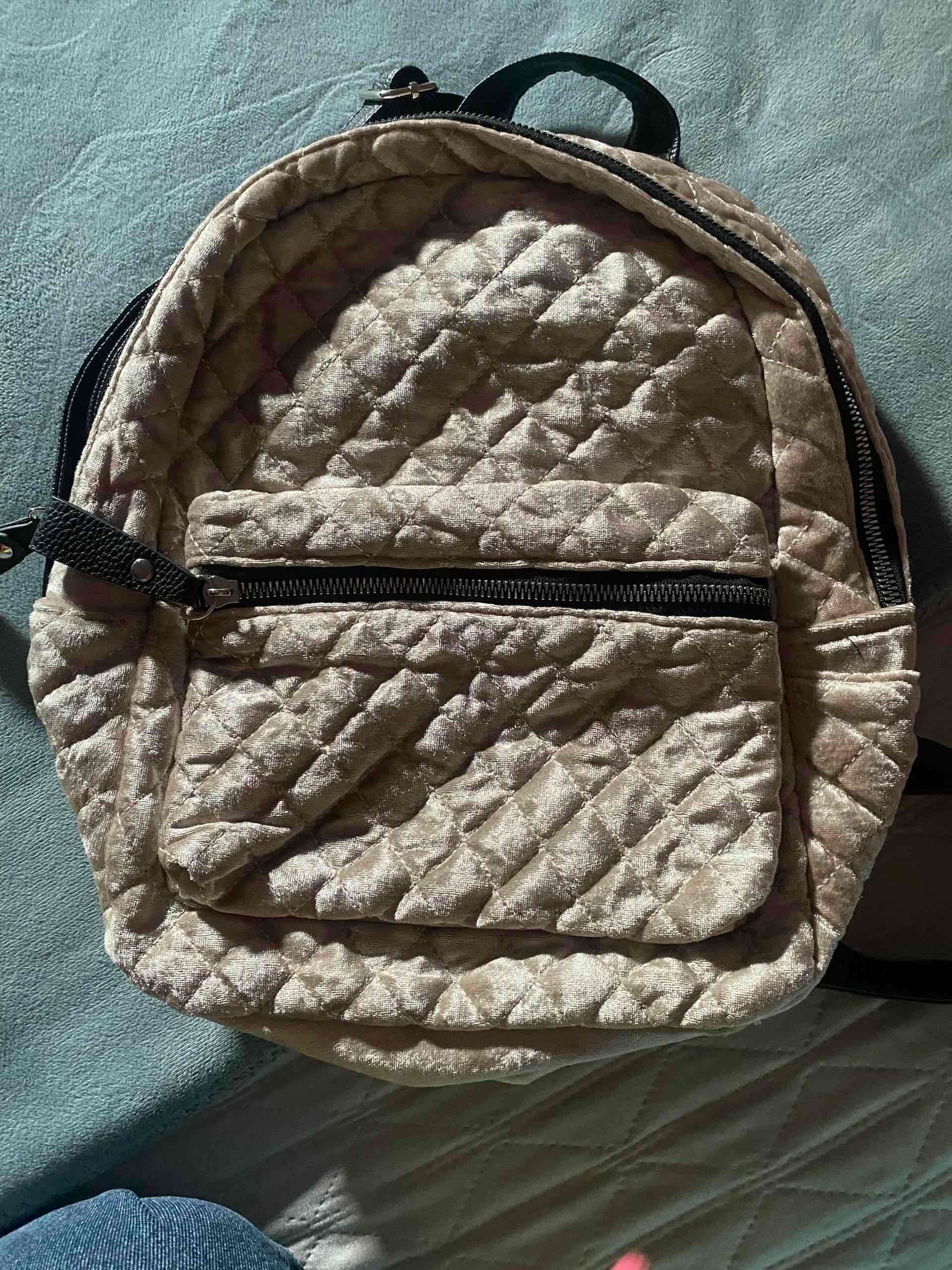 Mochila acolchada beige dorada - miniatura 3