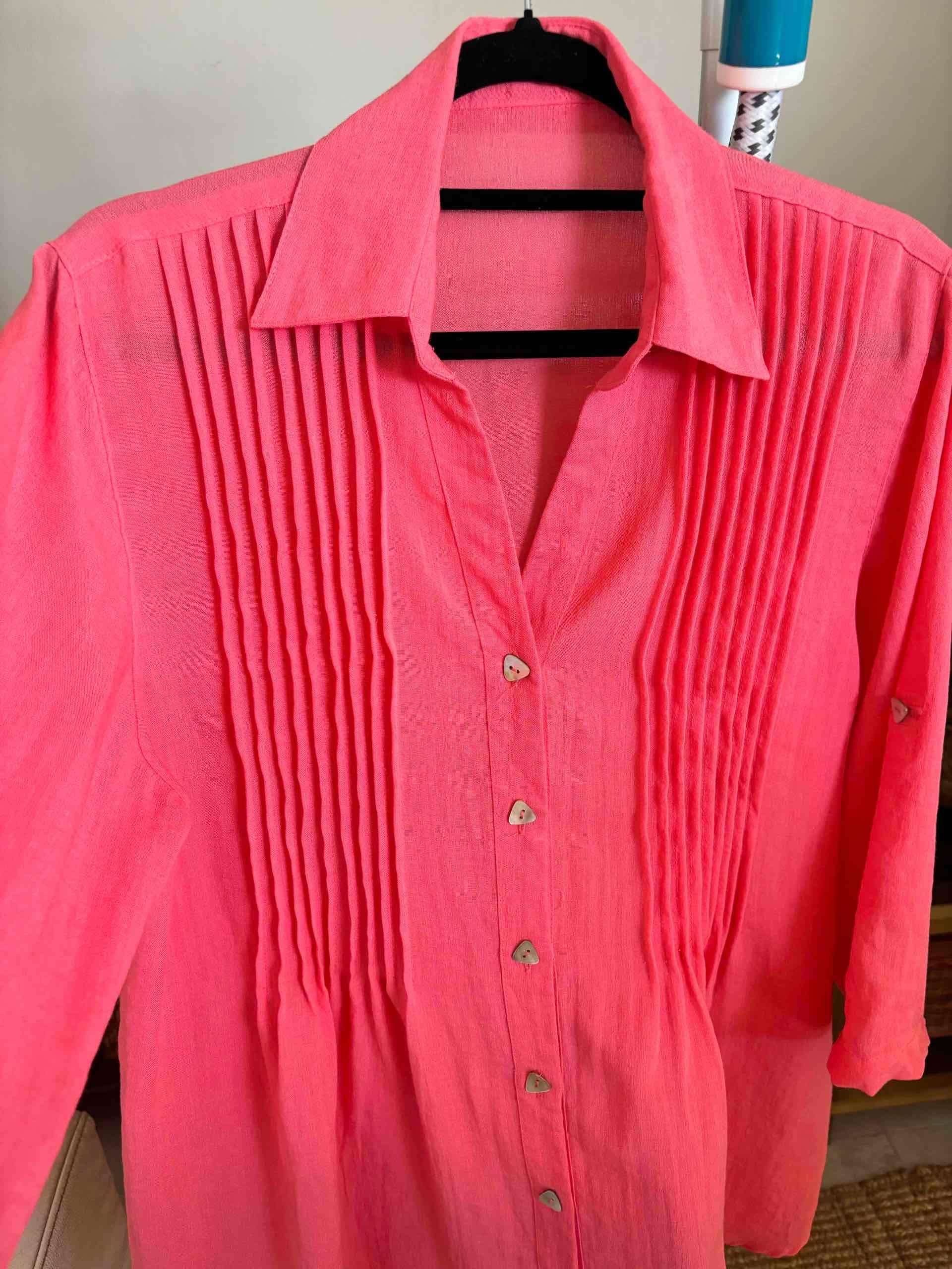 Blusa coral manga 3/4 - miniatura 2