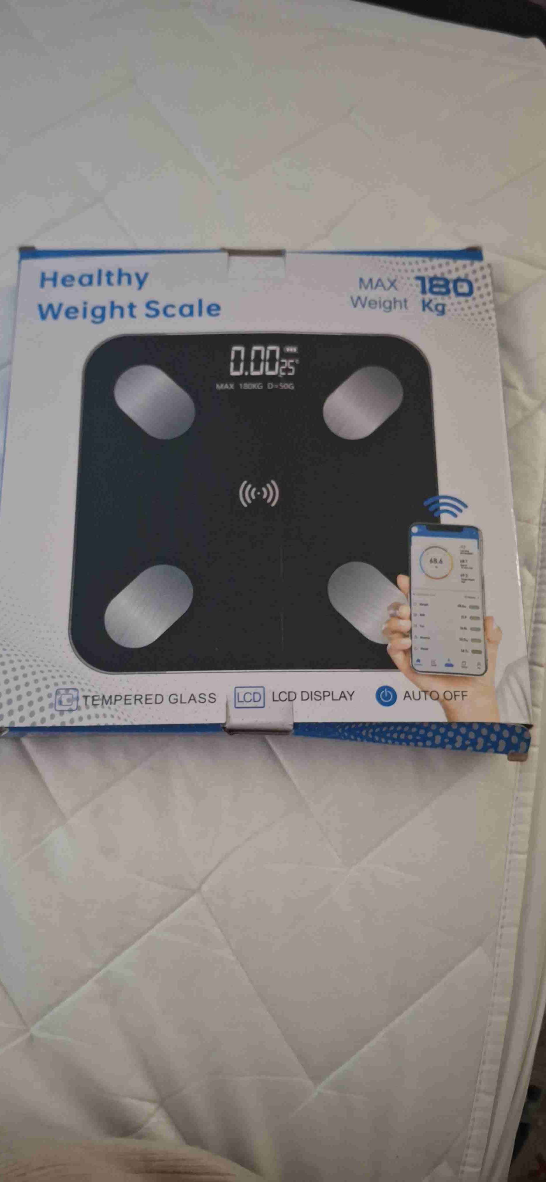 Balanza digital negra con LCD