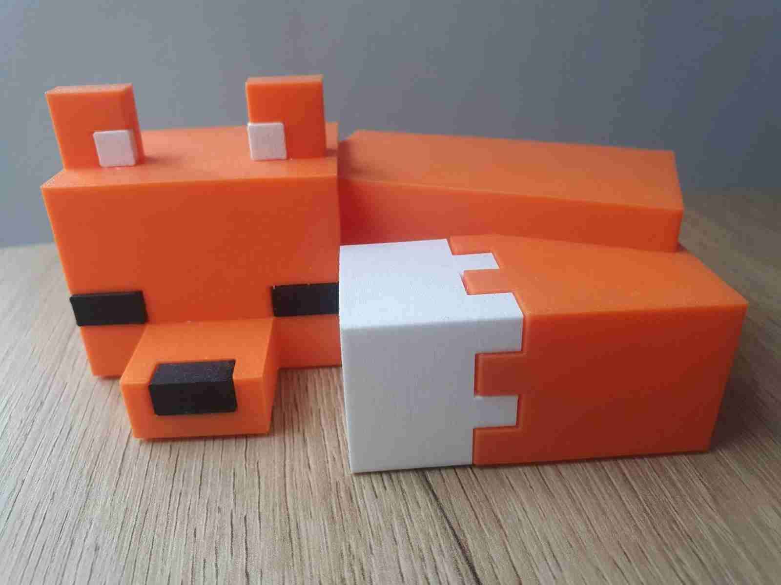 Zorro de Minecraft impreso en 3D - miniatura 3