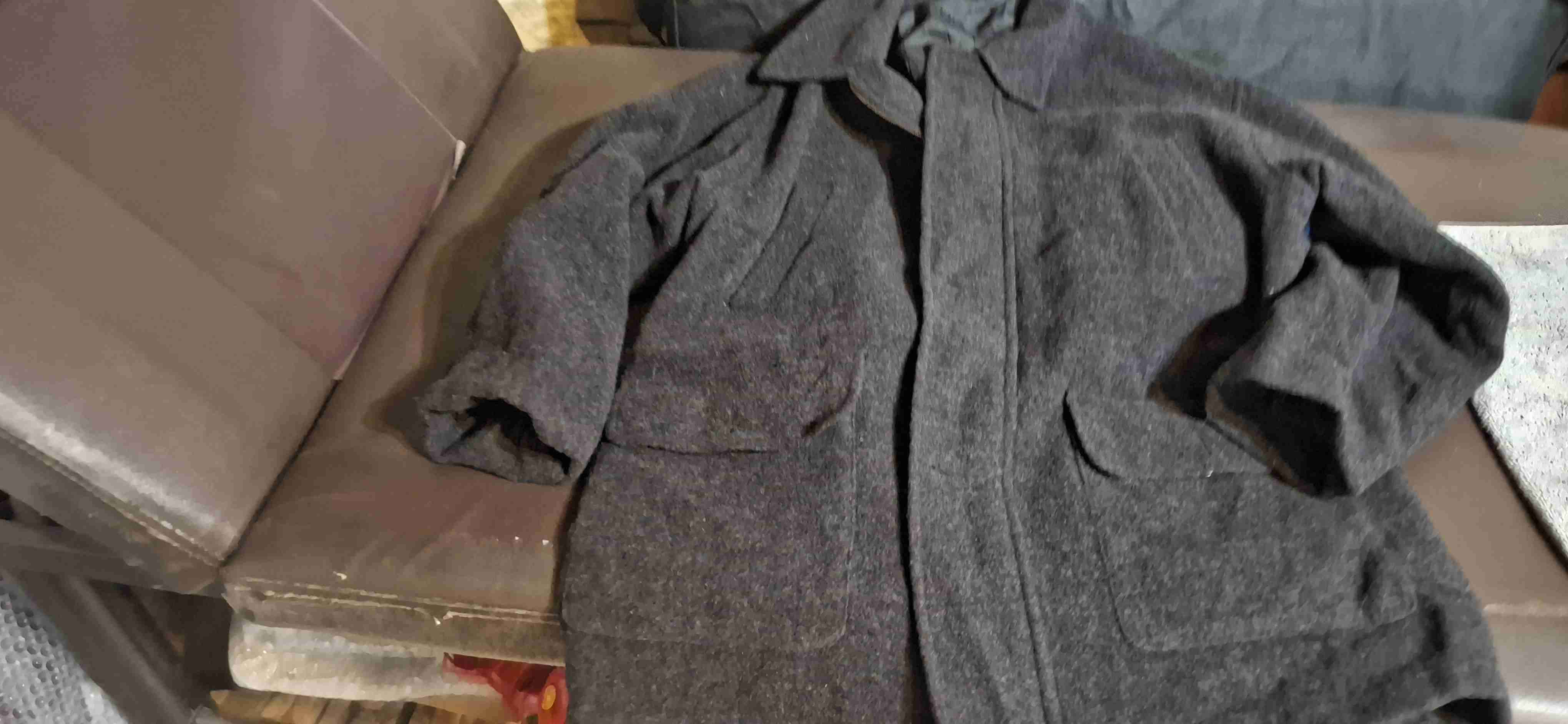 Abrigo gris de lana - 1